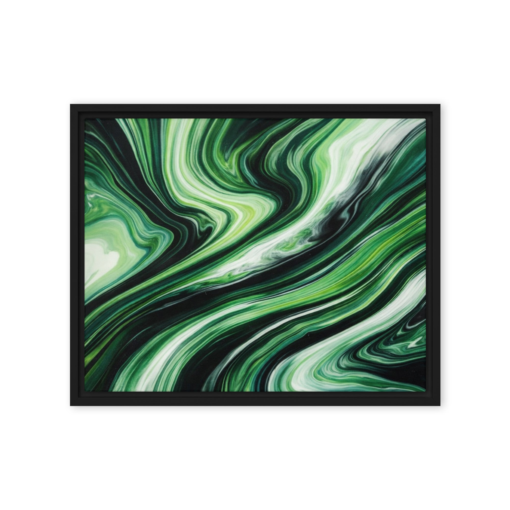 Verdant framed canvas print product image in brown frame, 12 x 16 inch universal size