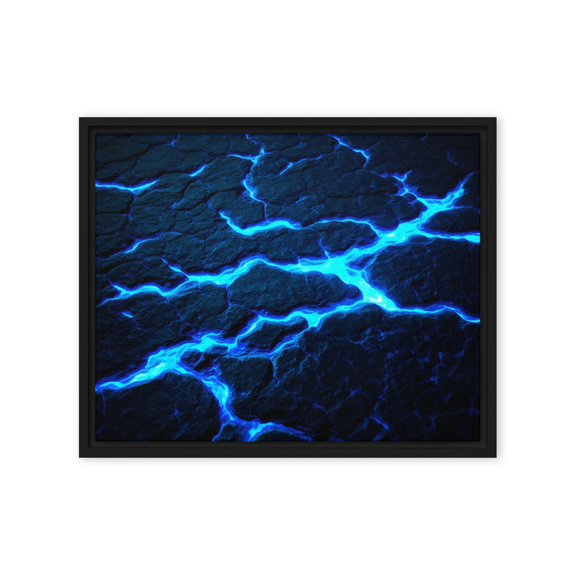 Dacite framed canvas print shown in front view in black frame, 8 x 10 inch universal size
