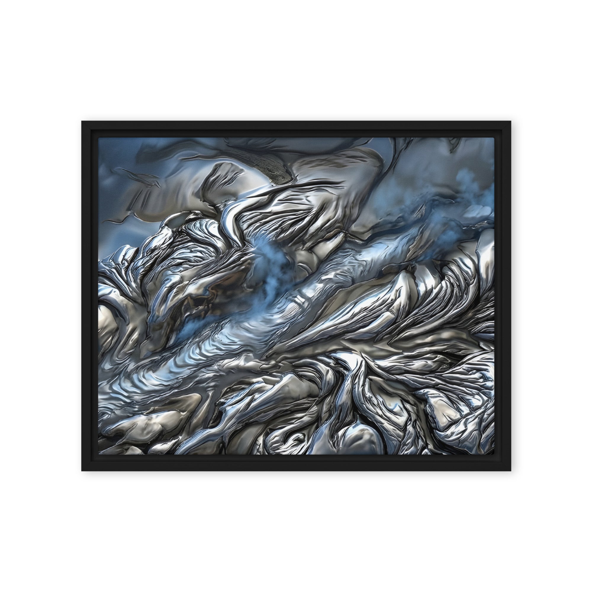 Andesite framed canvas print front-facing product image in brown frame, 20 x 28 inch large size