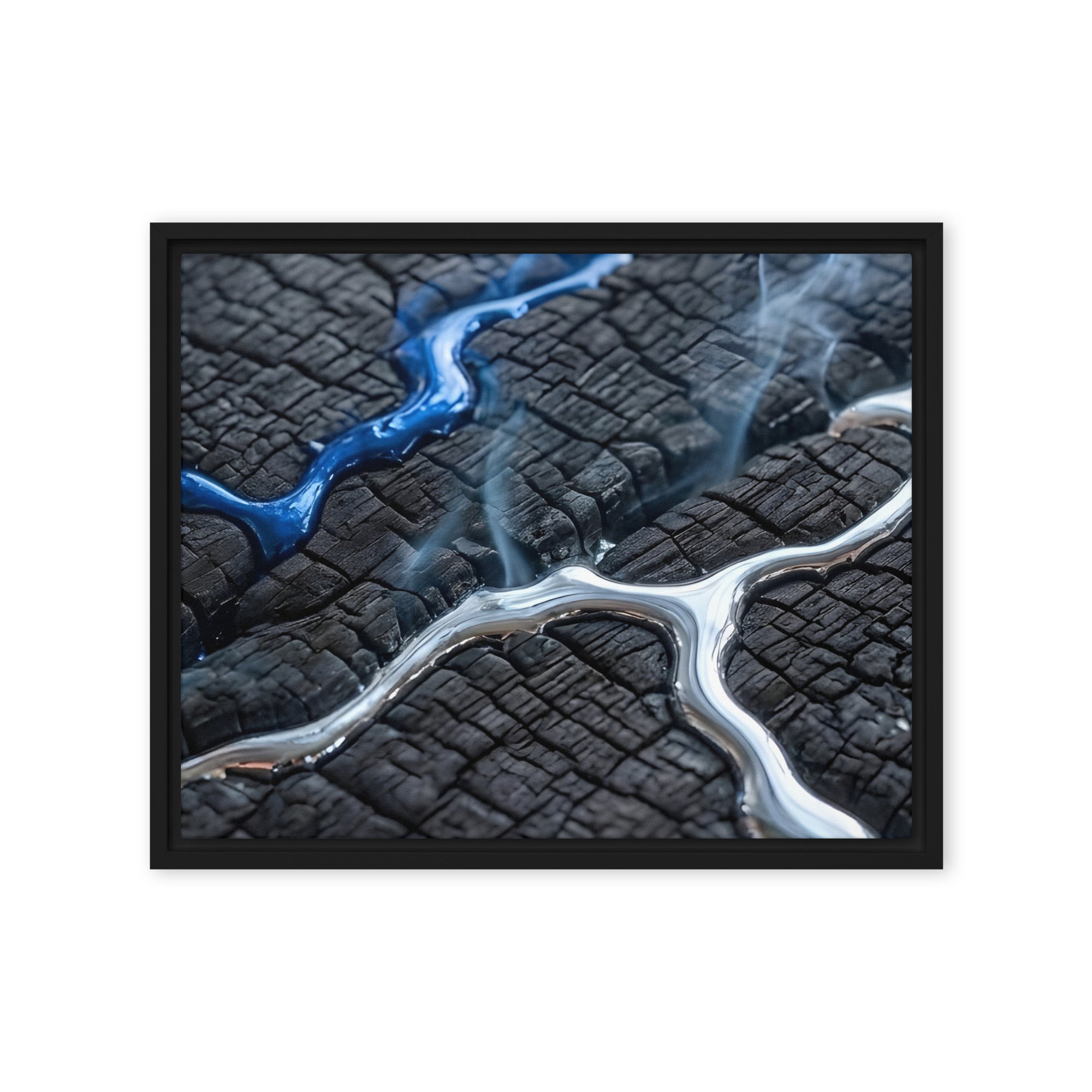 Rhyolite wall art product image as a framed canvas print in brown frame, 18 x 24 inch large size