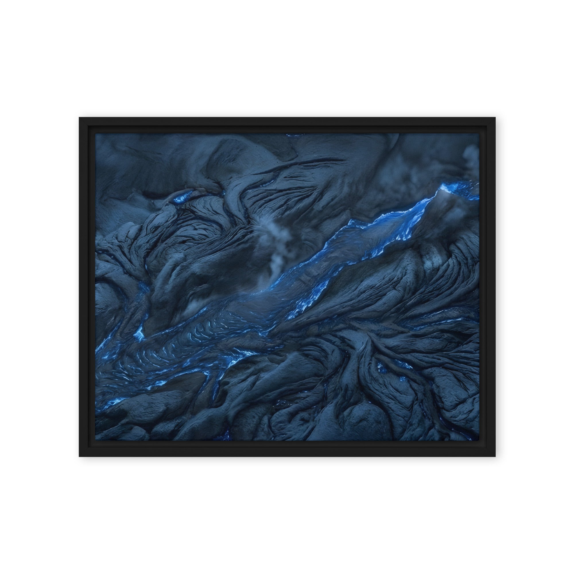 Vent framed canvas print front-facing product image in brown frame, 20 x 28 inch large size