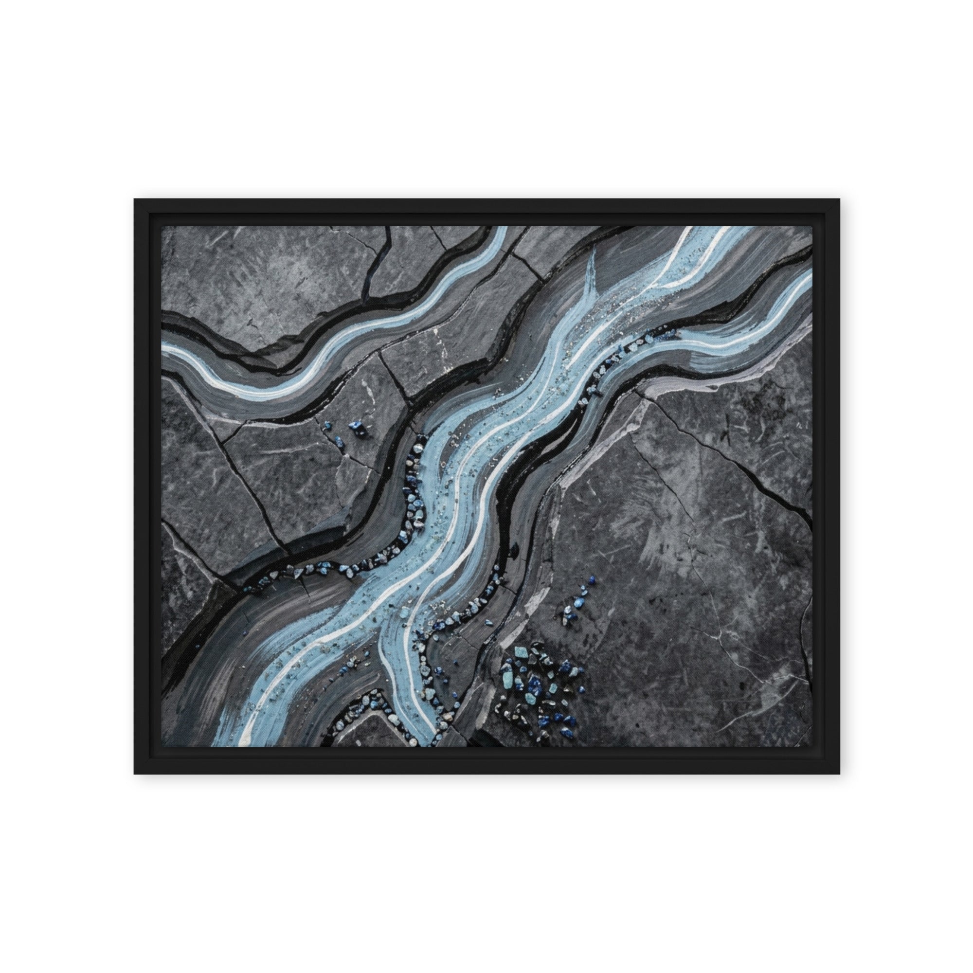 Viscosity framed canvas print wall display image in brown frame, 20 x 30 inch large size