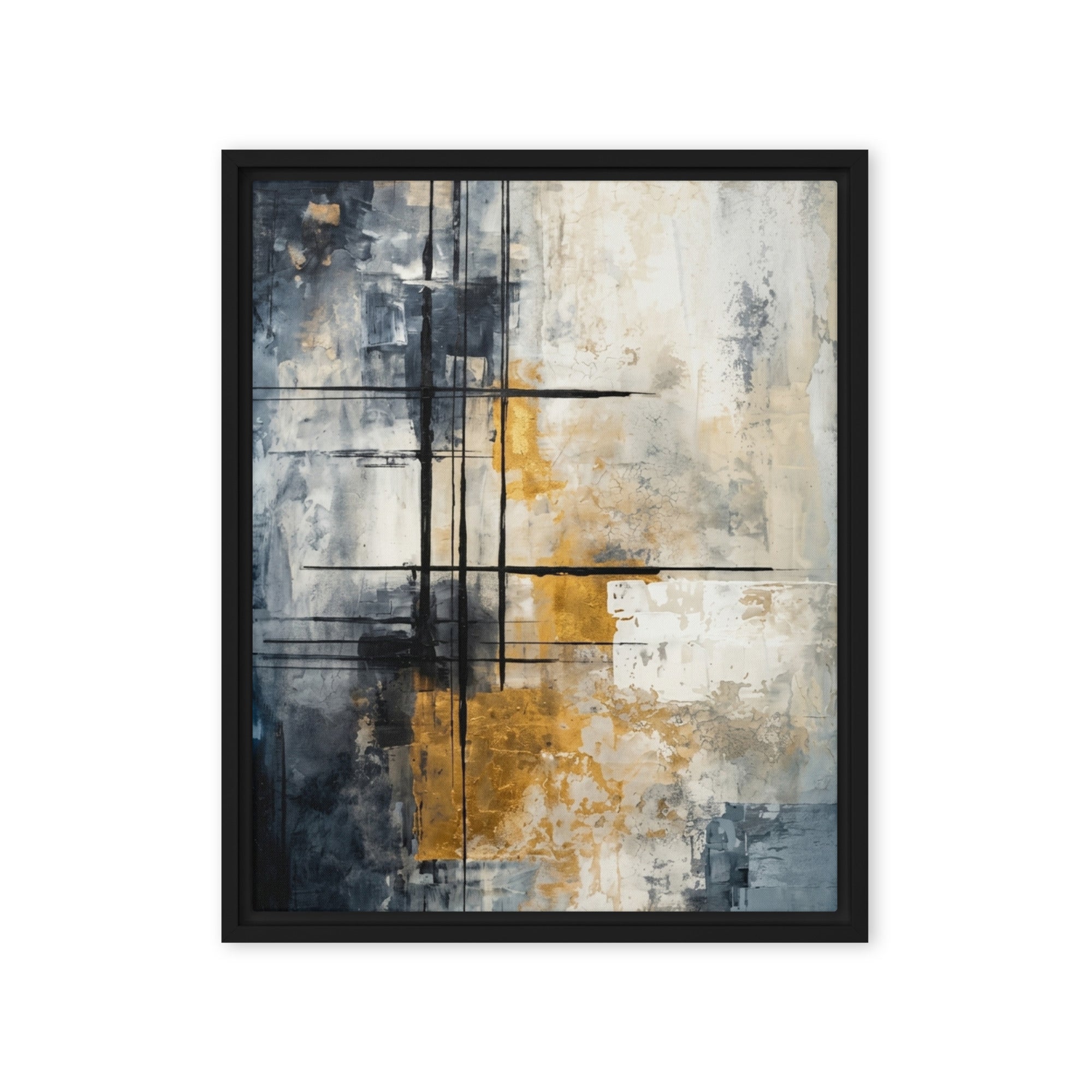 Elitist framed canvas print front-facing product image in brown frame, 20 x 28 inch large size