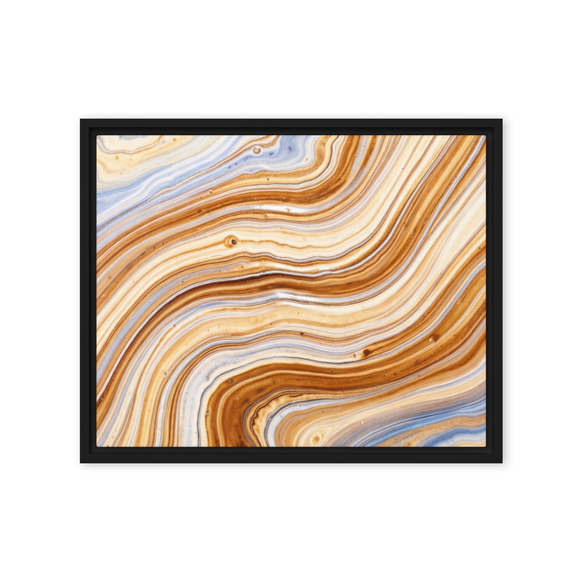 Dune framed canvas print front-facing product image in brown frame, 20 x 28 inch large size