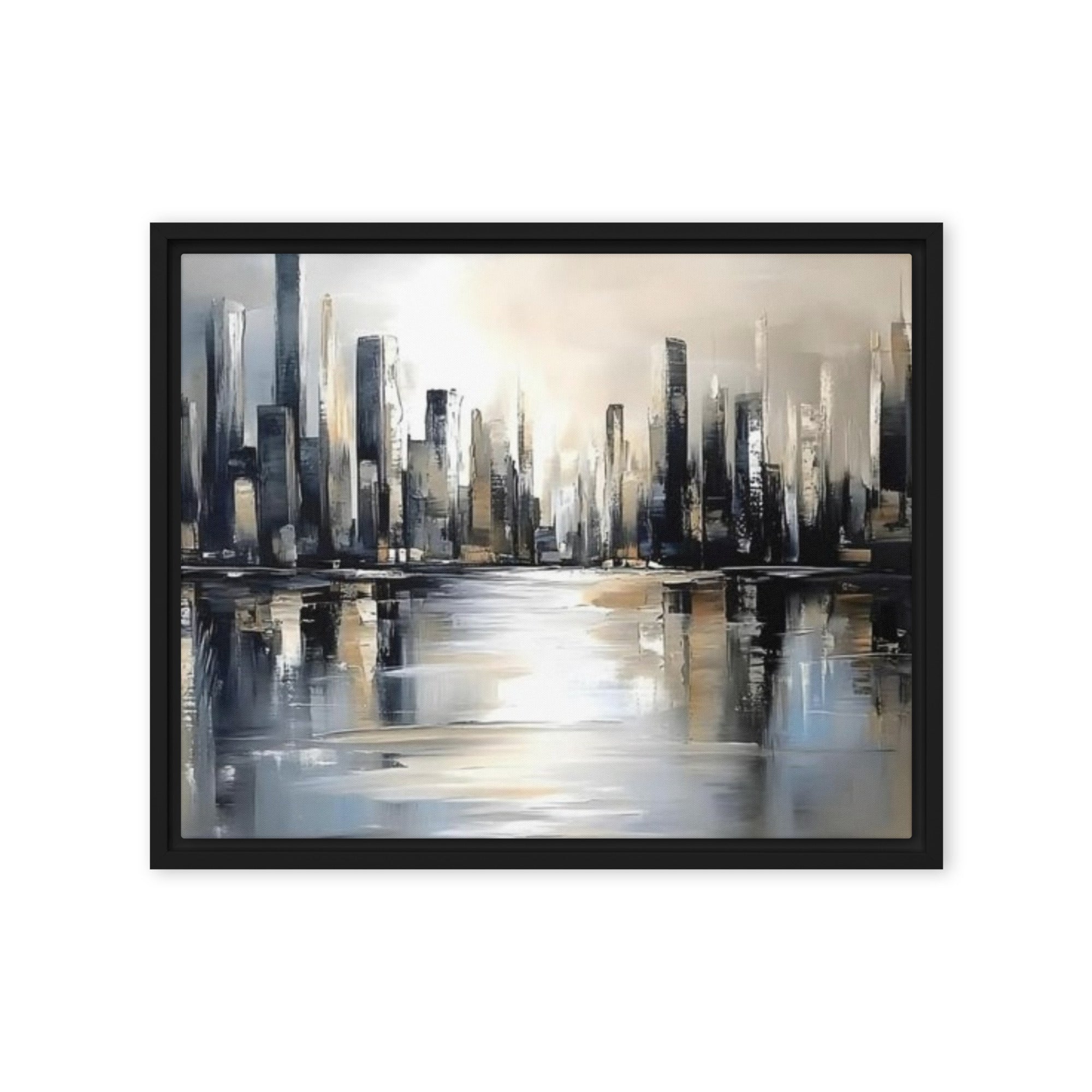 Sharps wall art product image as a framed canvas print in brown frame, 18 x 24 inch large size