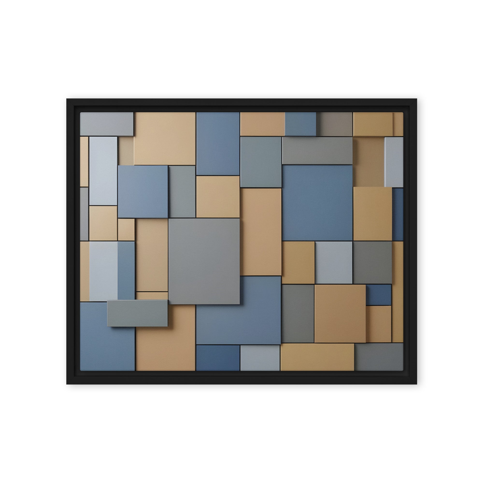 Agate framed canvas print wall display image in brown frame, 20 x 30 inch large size