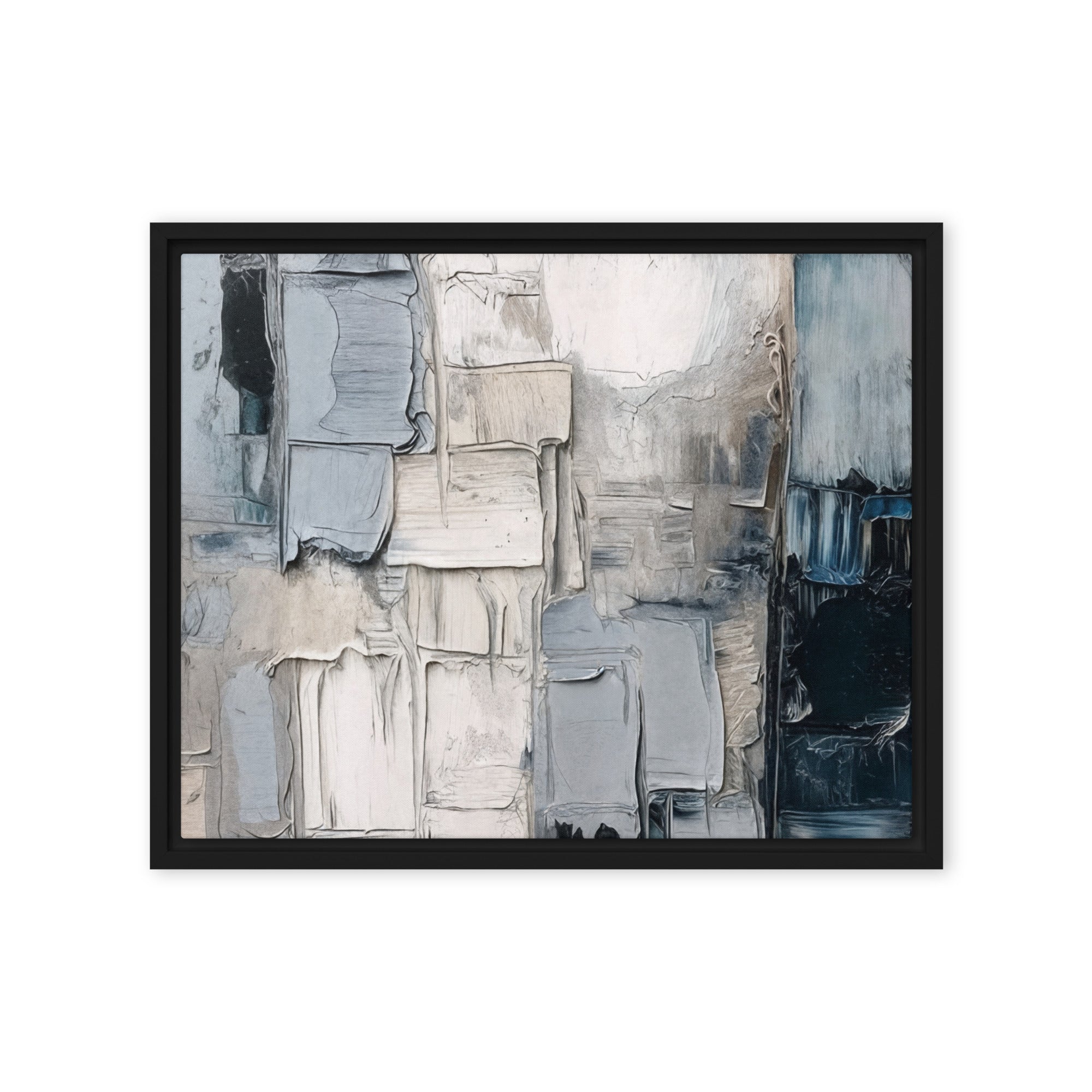Haze framed canvas print front-facing product image in brown frame, 20 x 28 inch large size