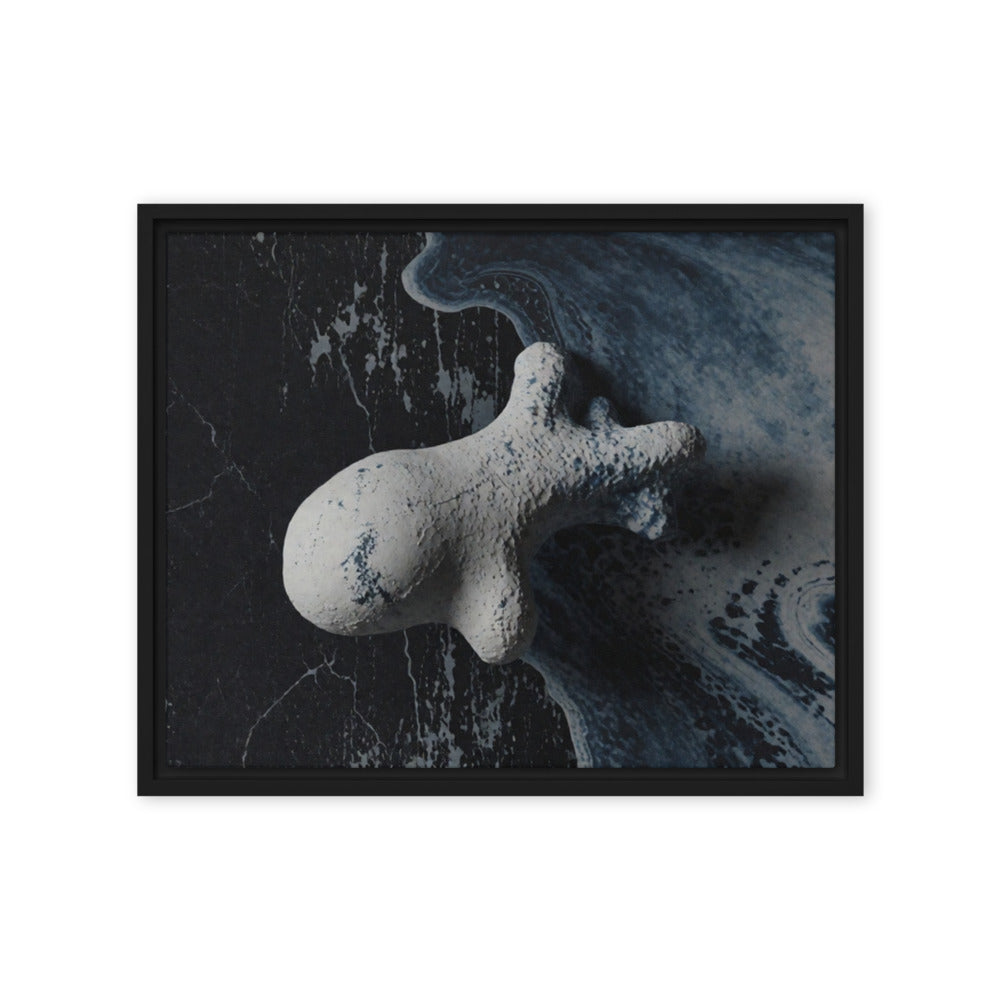 ASTEROID — Framed Canvas, Black, 16×20