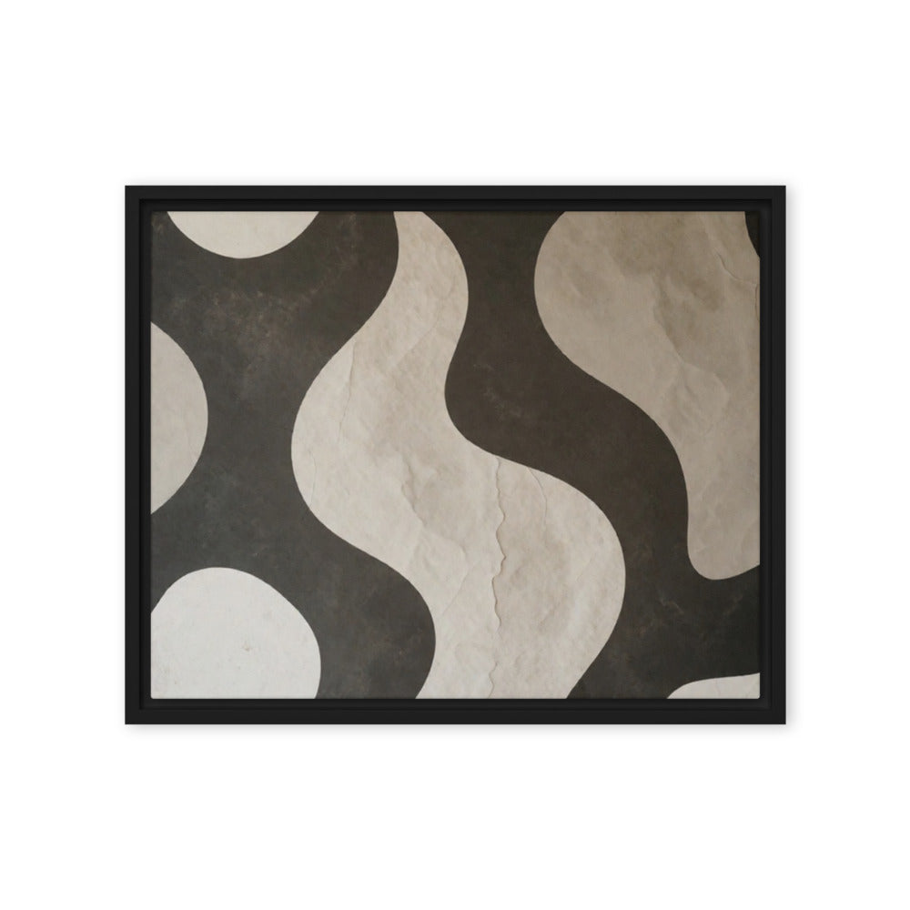 TWILL — Framed Canvas, Black, 16×20