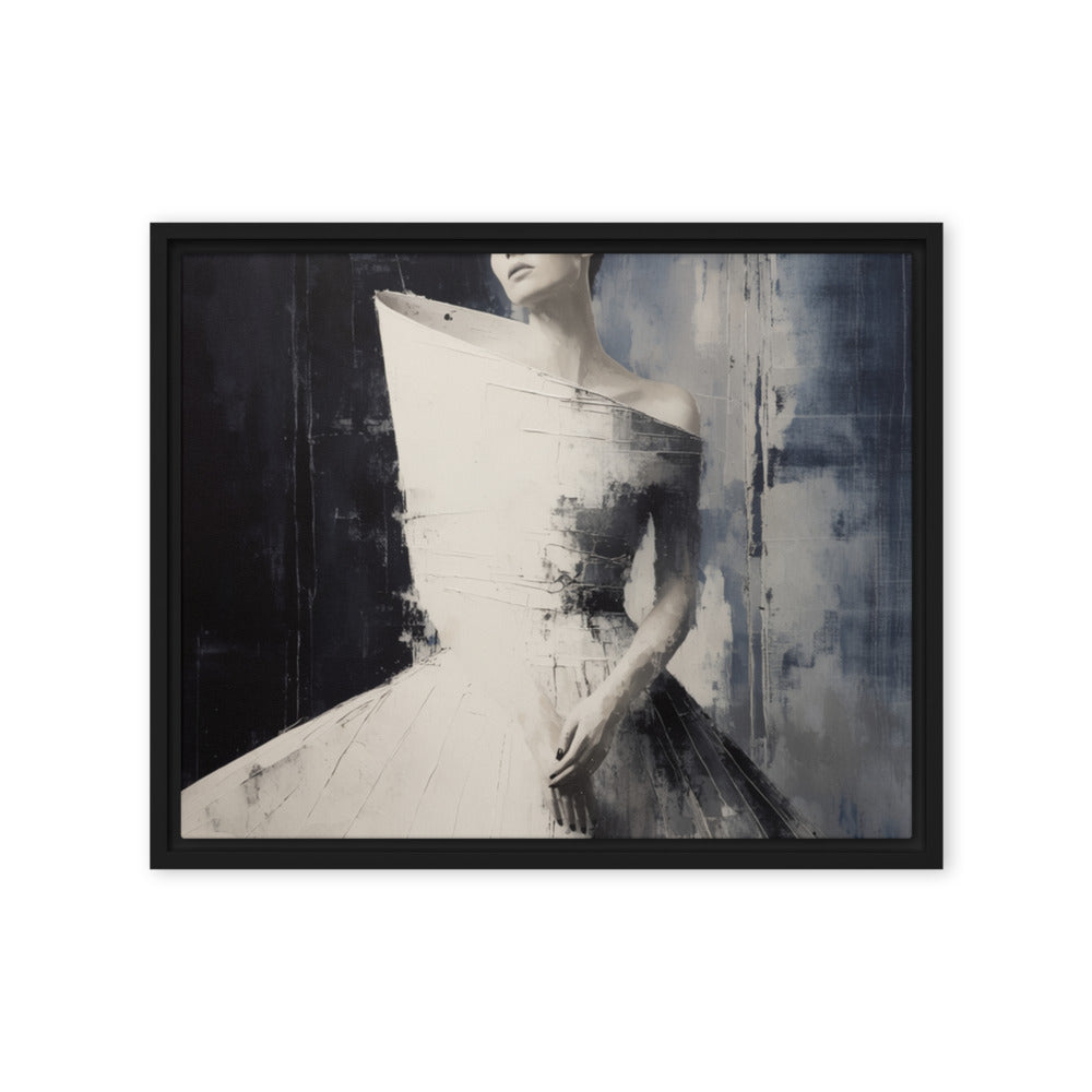 FIGURE — Framed Canvas, Black, 16×20