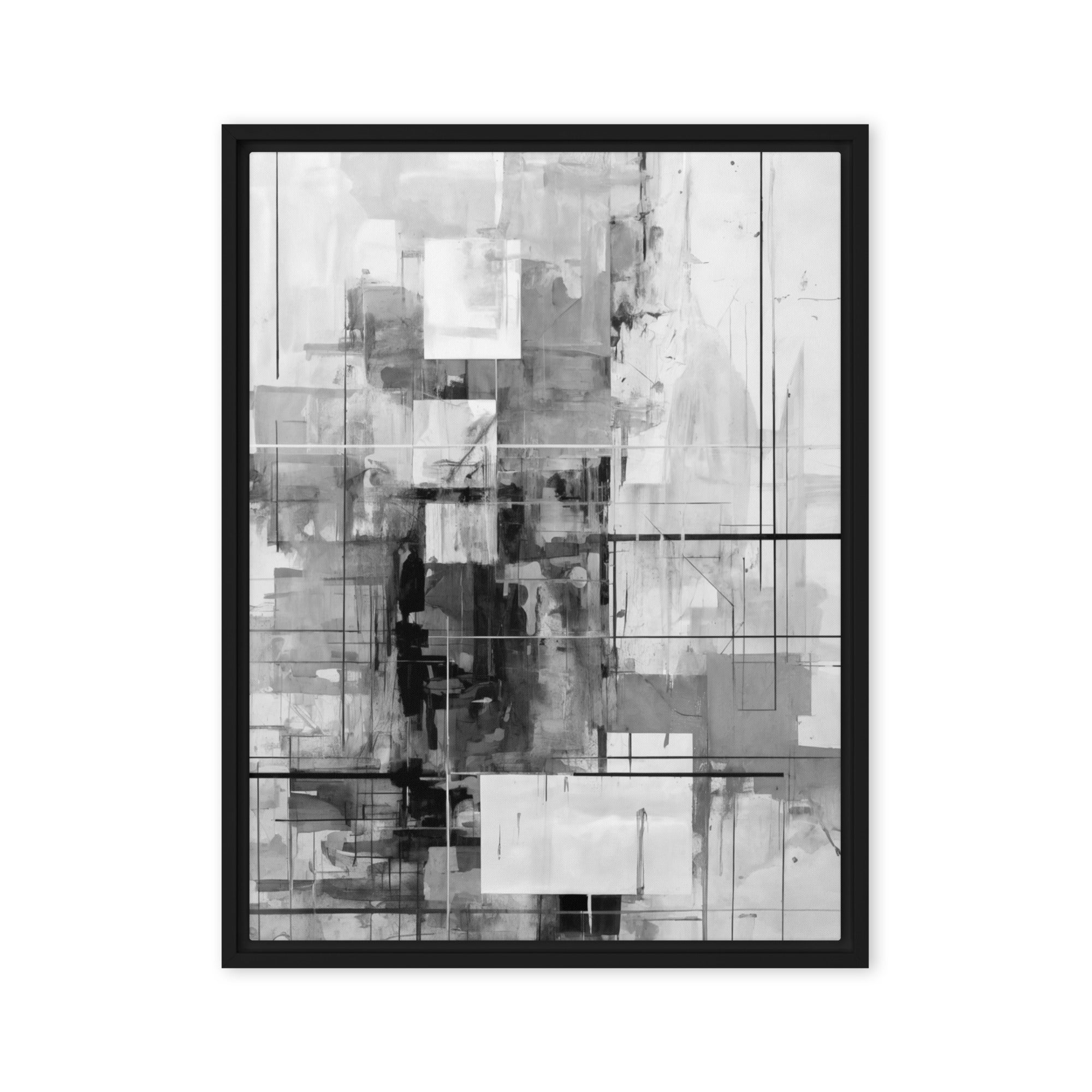 Betrayal framed canvas abstract urban wall display image in black frame, 20 x 30 inch large size