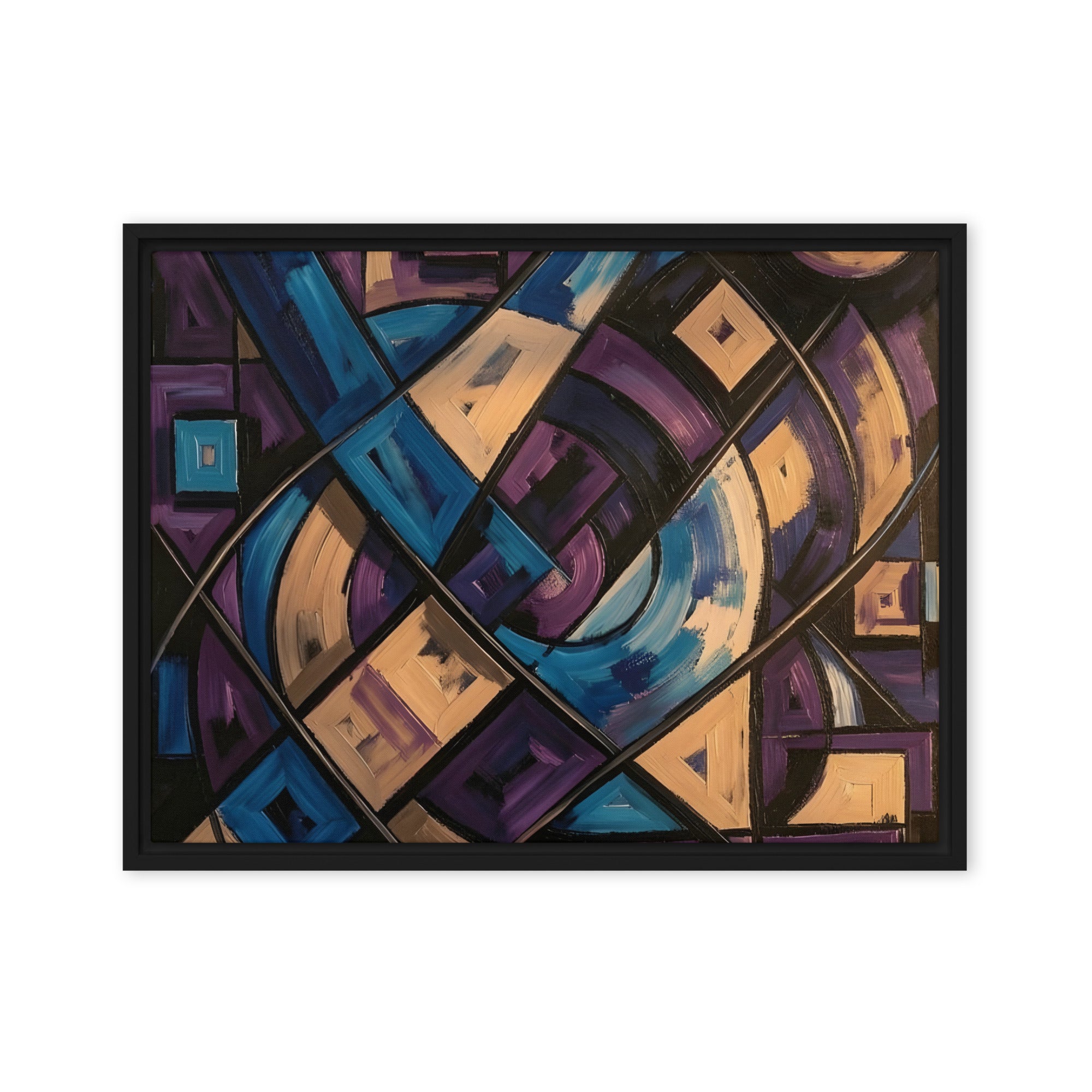 Relic framed canvas print, front view in brown frame, 20 x 28 inch large size