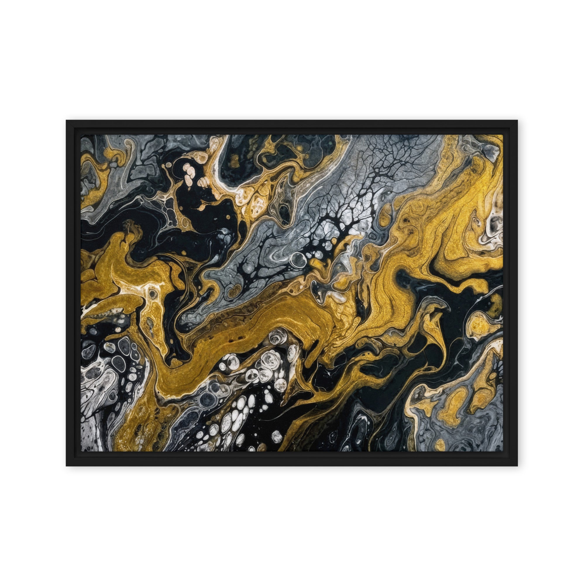 Aurum framed canvas print front-facing product image in brown frame, 20 x 28 inch large size