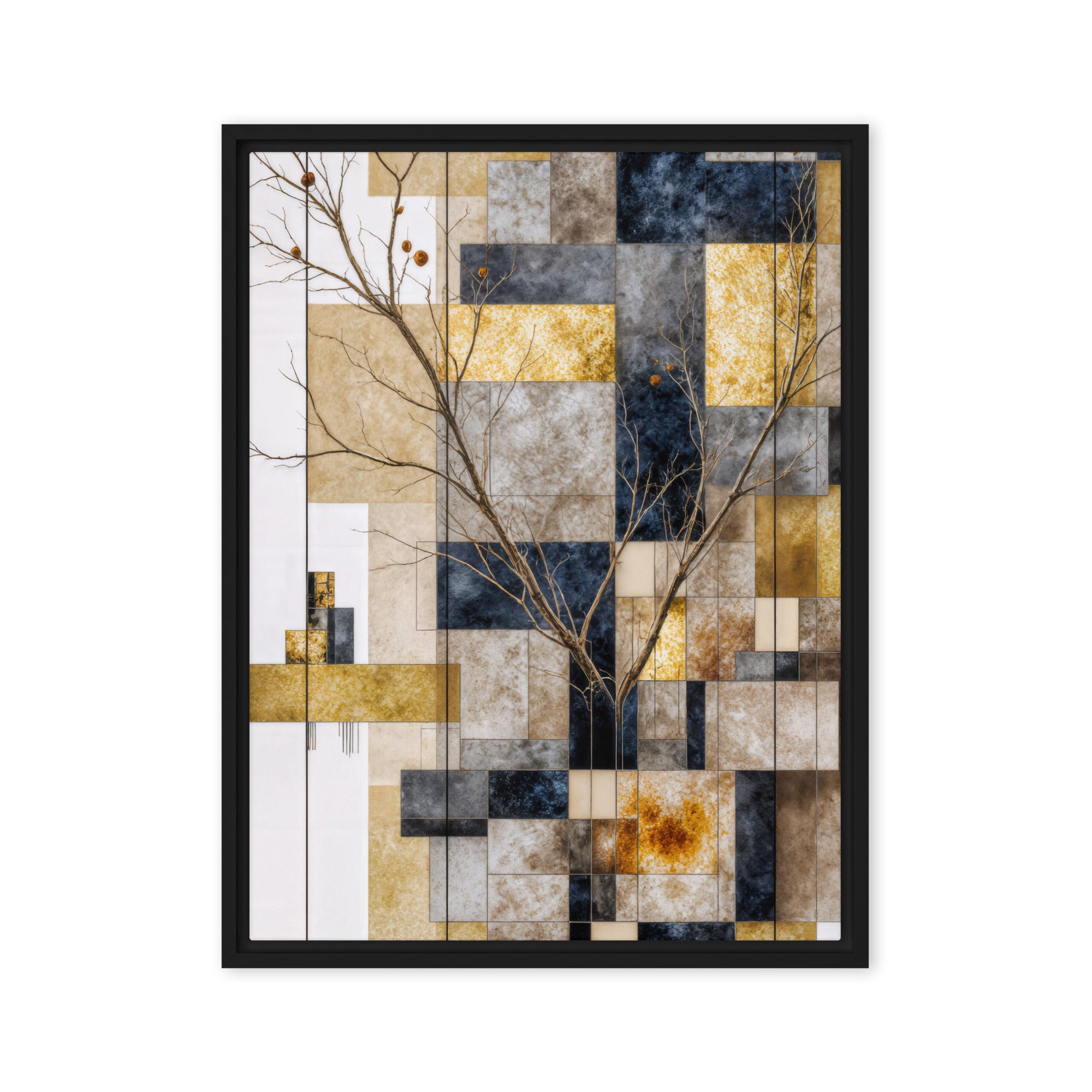 Aurelius framed canvas print shown in front view in brown frame, 16 x 20 inch universal size