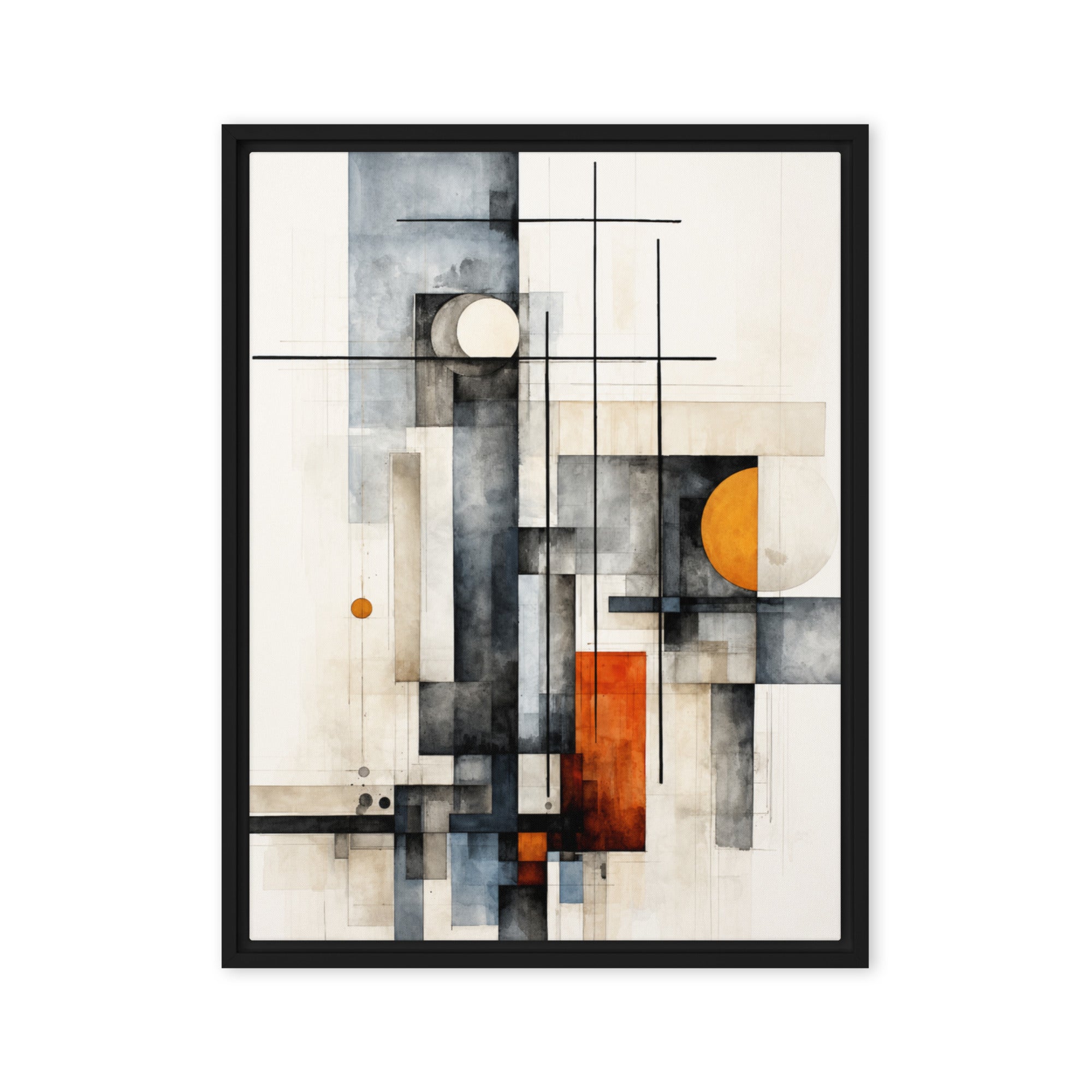 Girder framed canvas print shown in front view in white frame, 8 x 10 inch universal size