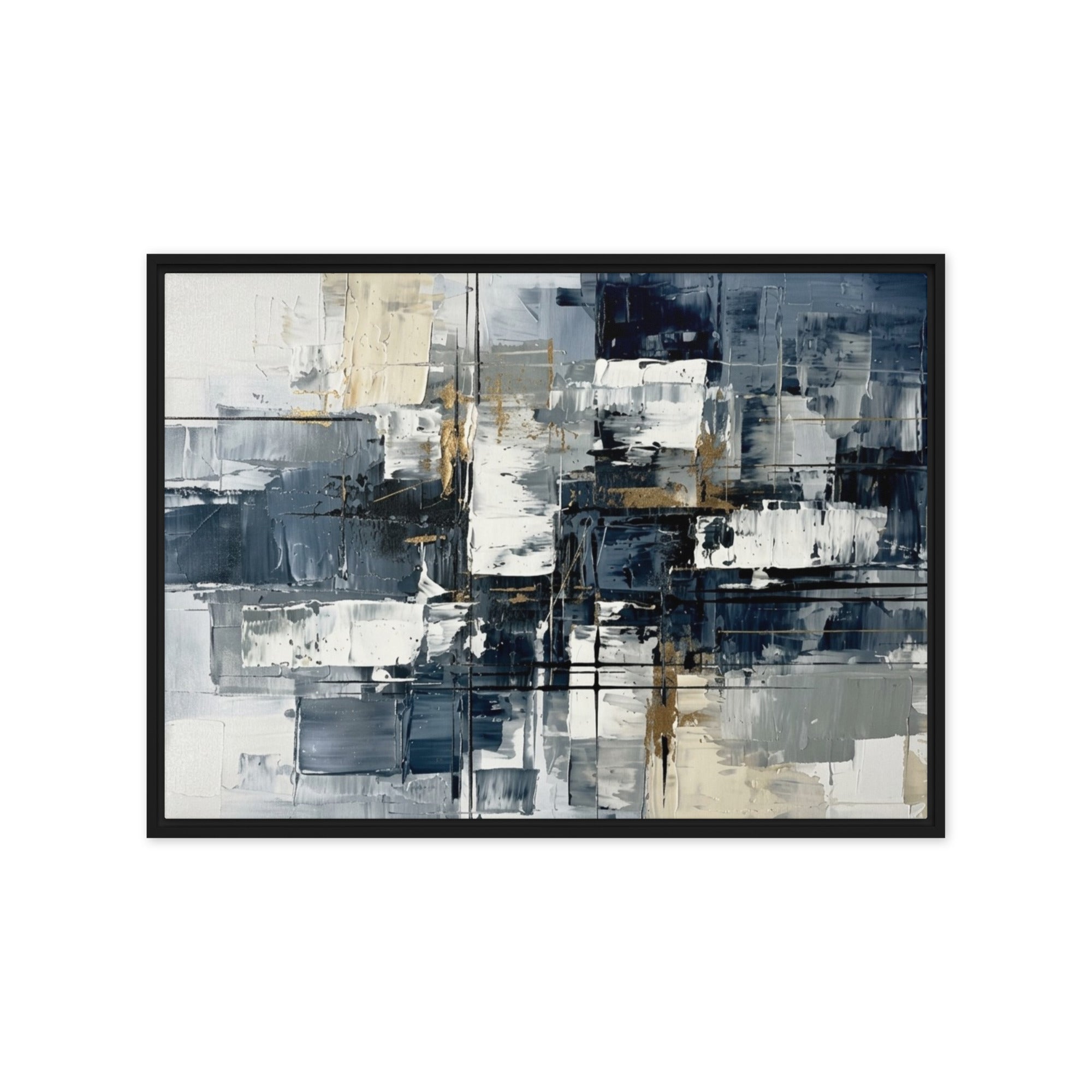 Calamity framed canvas urban product view in brown frame, 20 x 30 inch large size
