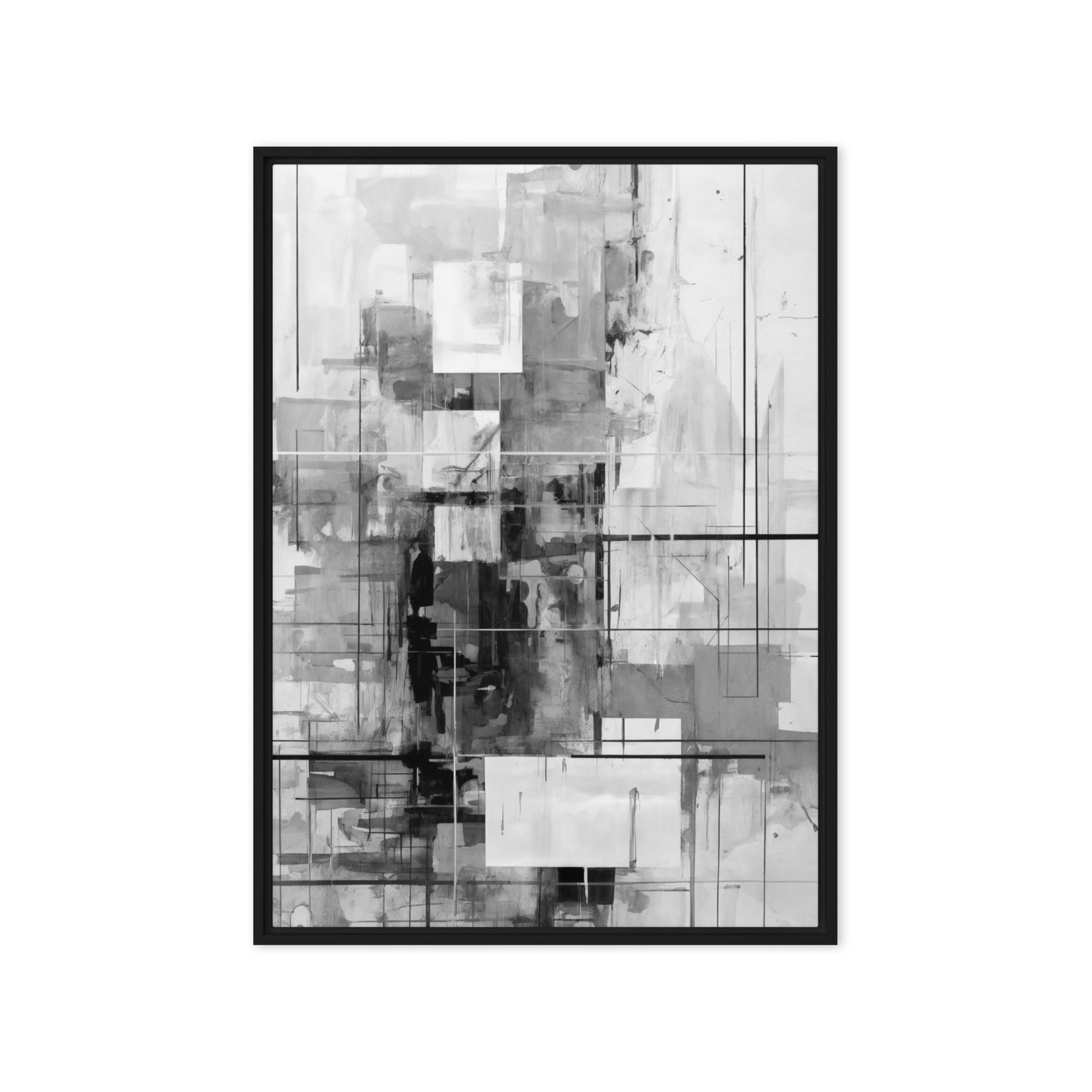 Betrayal framed canvas abstract urban image for product listing in brown frame, 18 x 24 inch large size