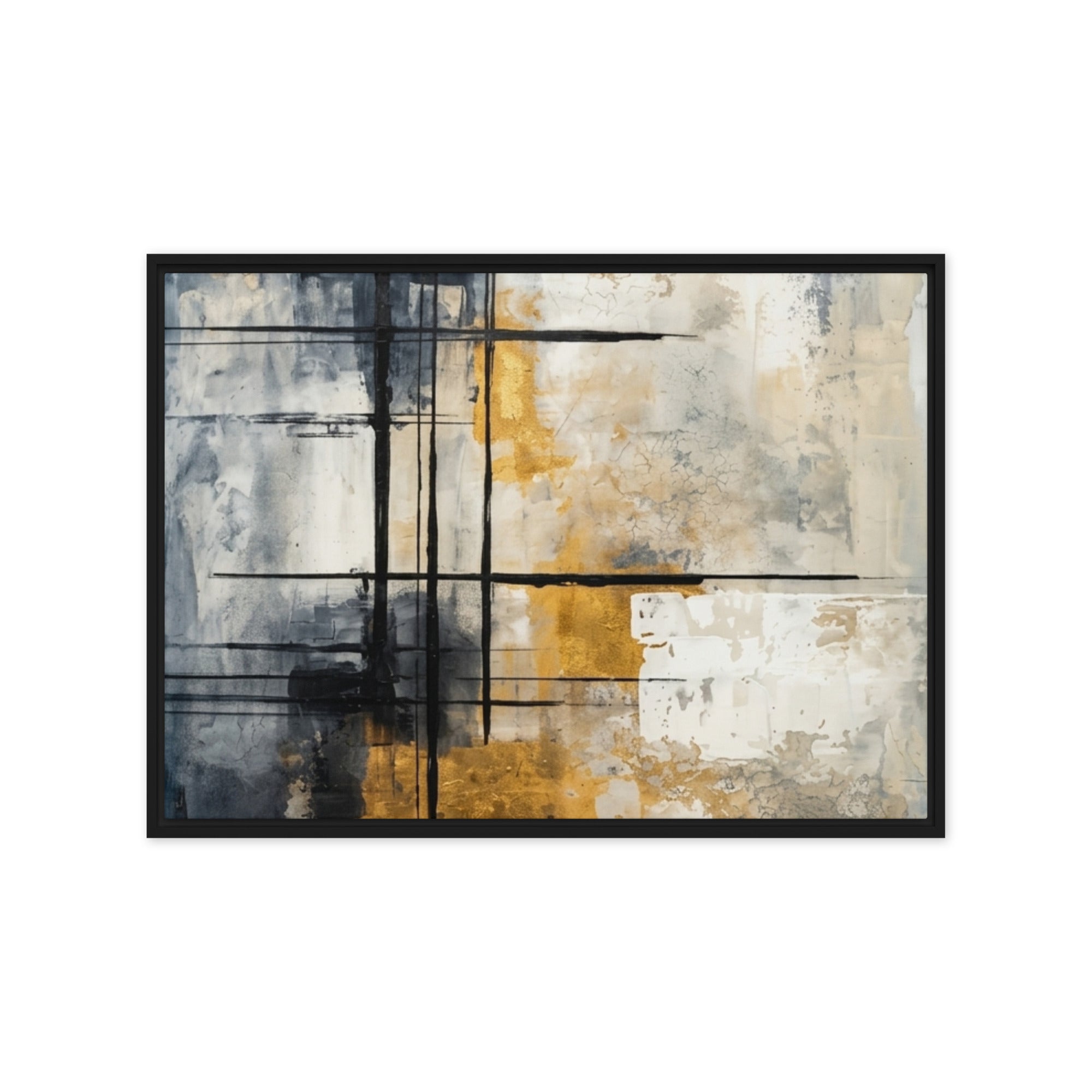 Elite framed canvas print product mockup in white frame, 9 x 12 inch universal size