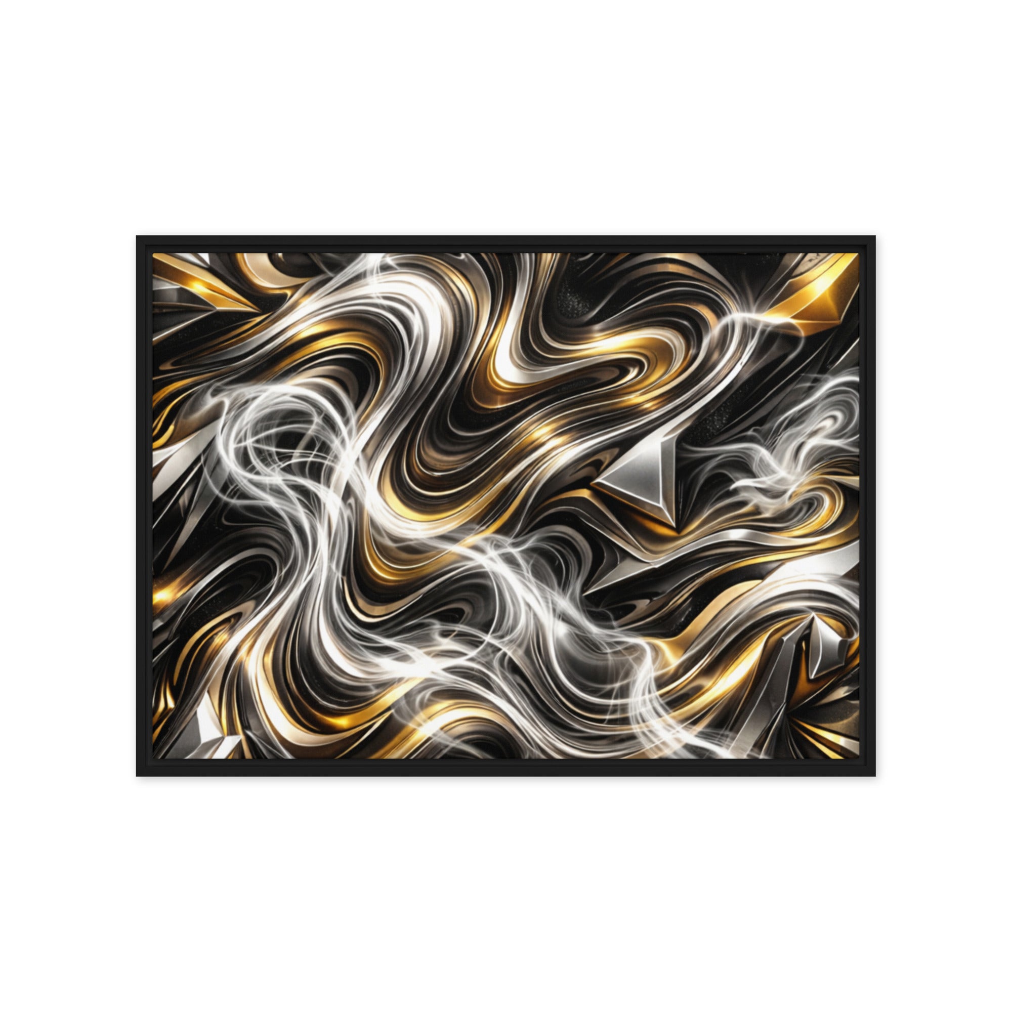 Ouro framed canvas print image for product listing in brown frame, 24 x 32 inch large size