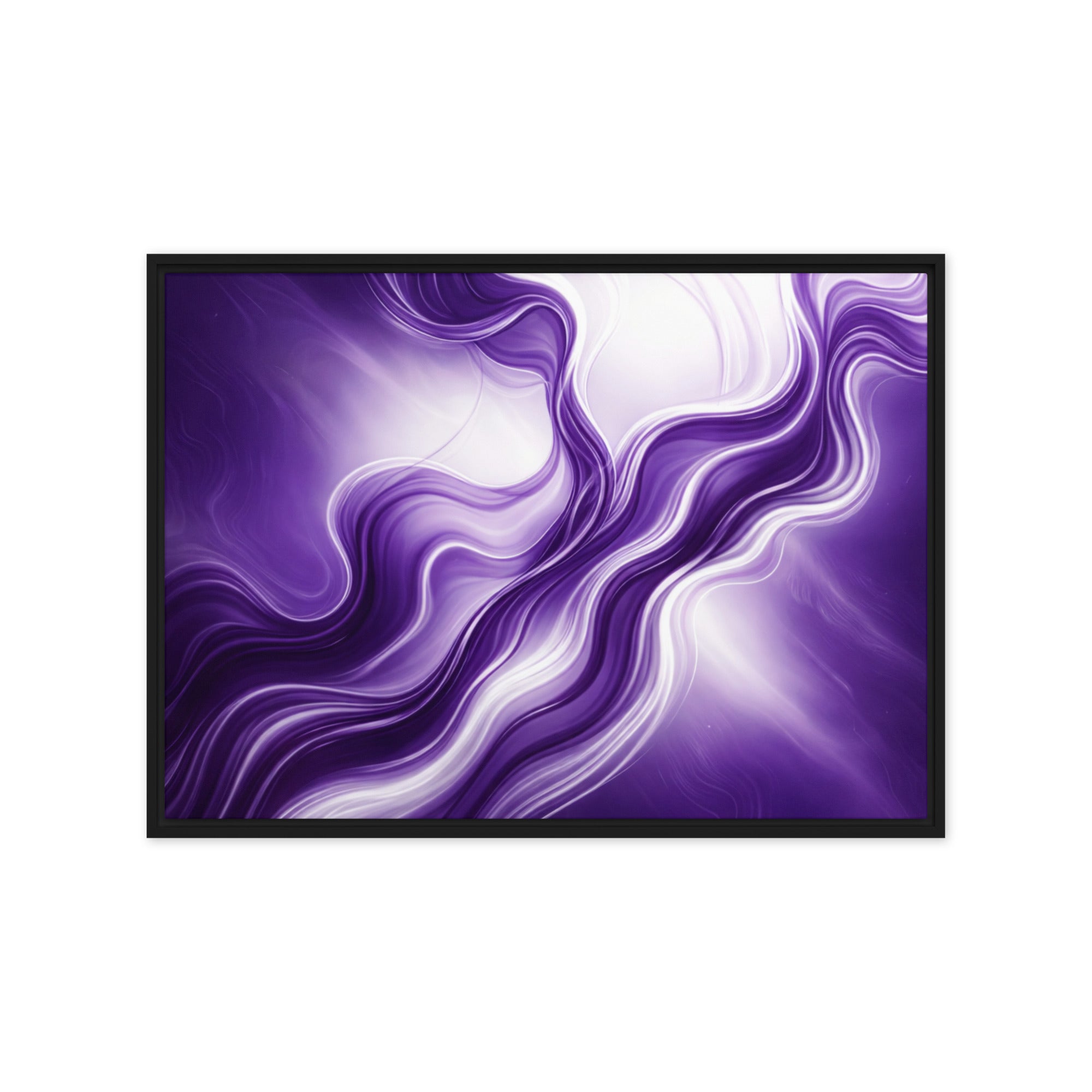 Silk framed canvas print, front view in white frame, 11 x 14 inch universal size