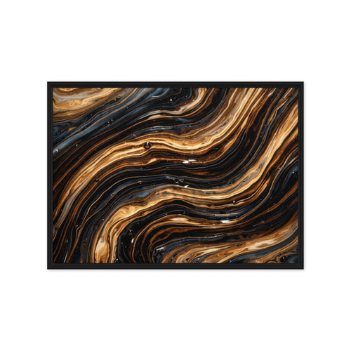 Amber framed canvas print shown in front view in black frame, 8 x 10 inch universal size