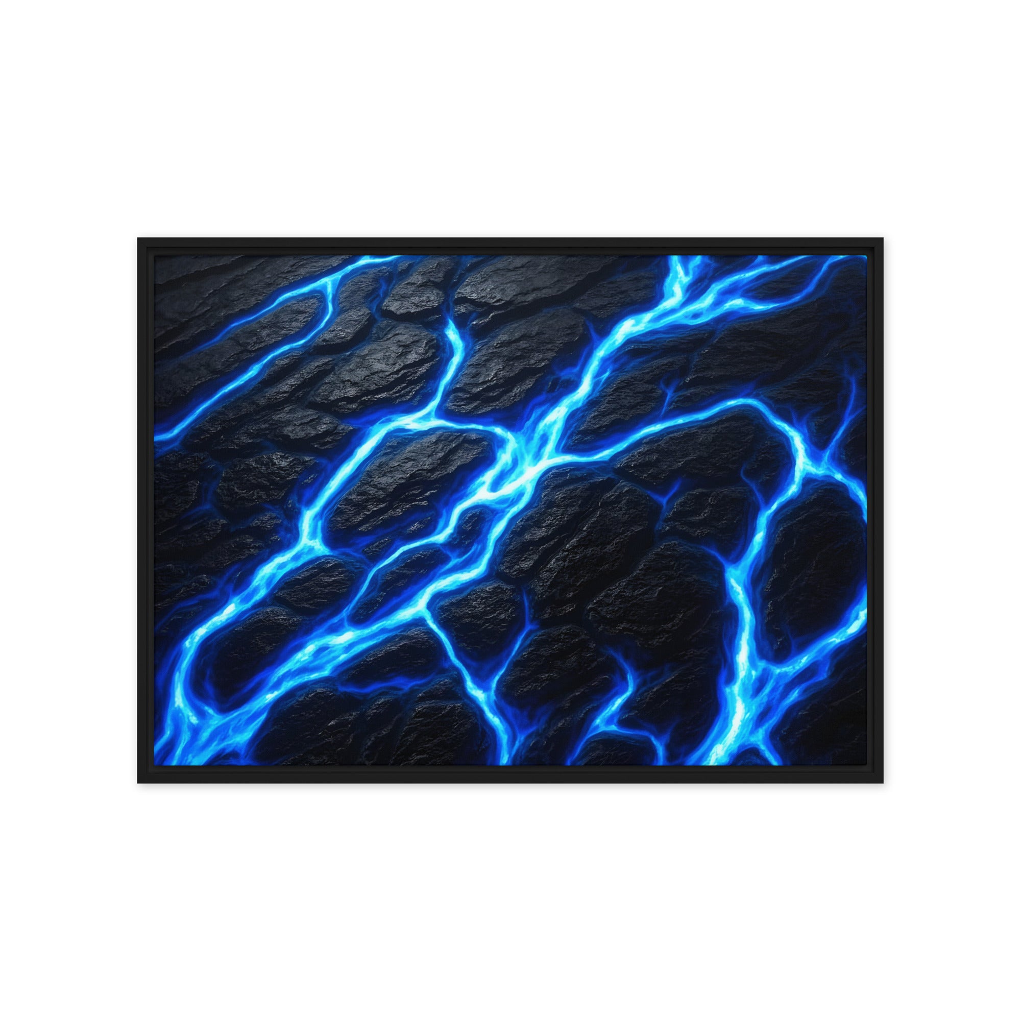 Fissure framed canvas print, front view in white frame, 11 x 14 inch universal size