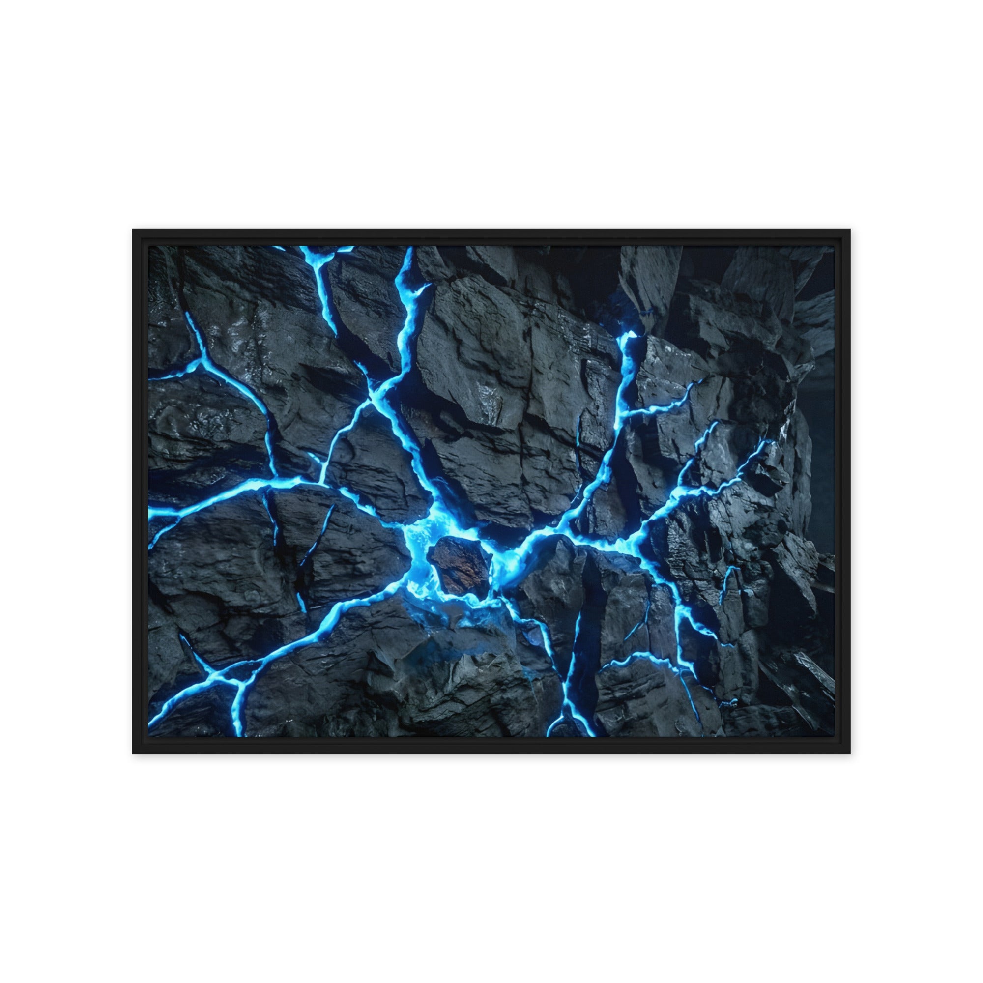 Vesicle framed canvas print product image in white frame, 12 x 12 inch universal size