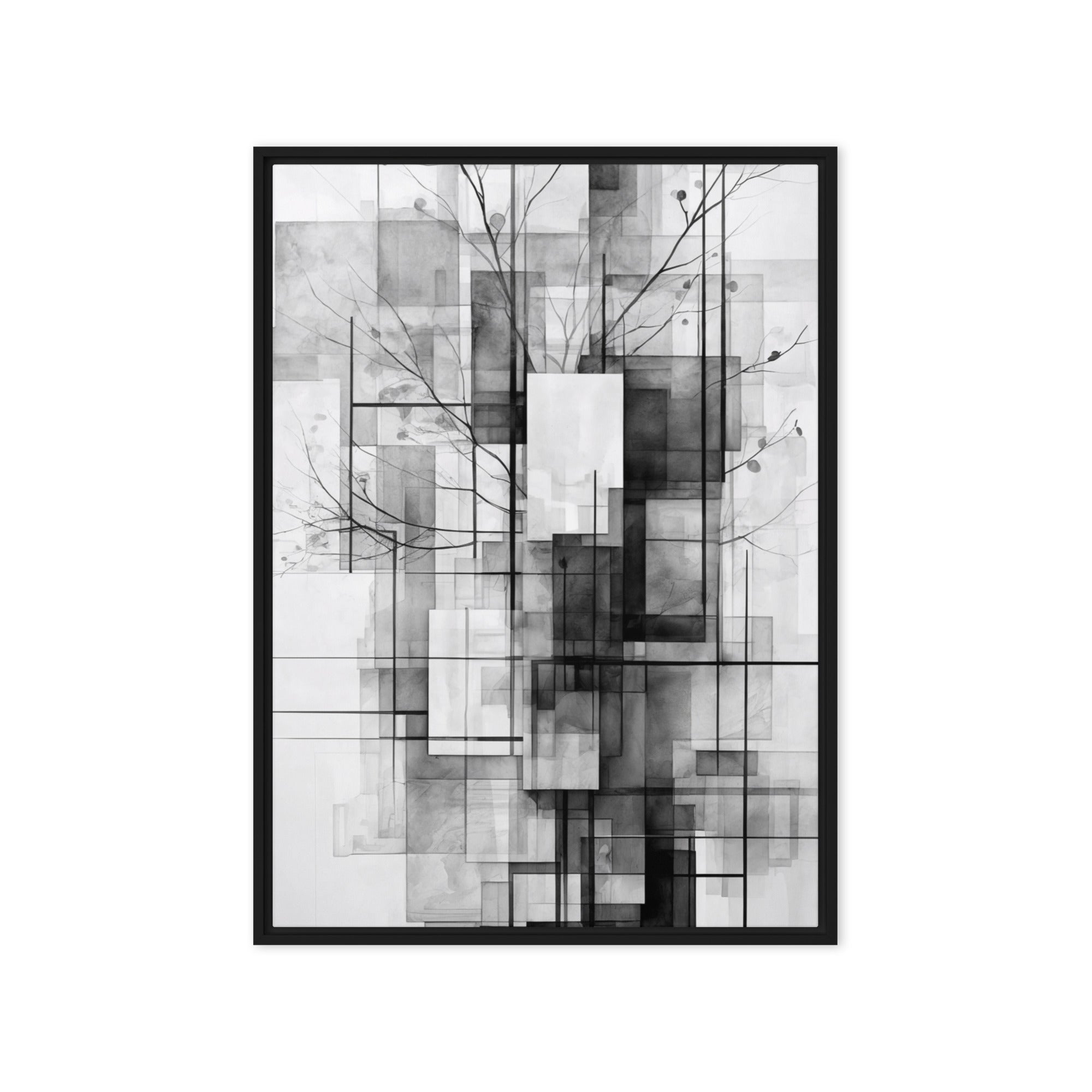 False framed canvas print wall display image in white frame, 12 x 18 inch universal size