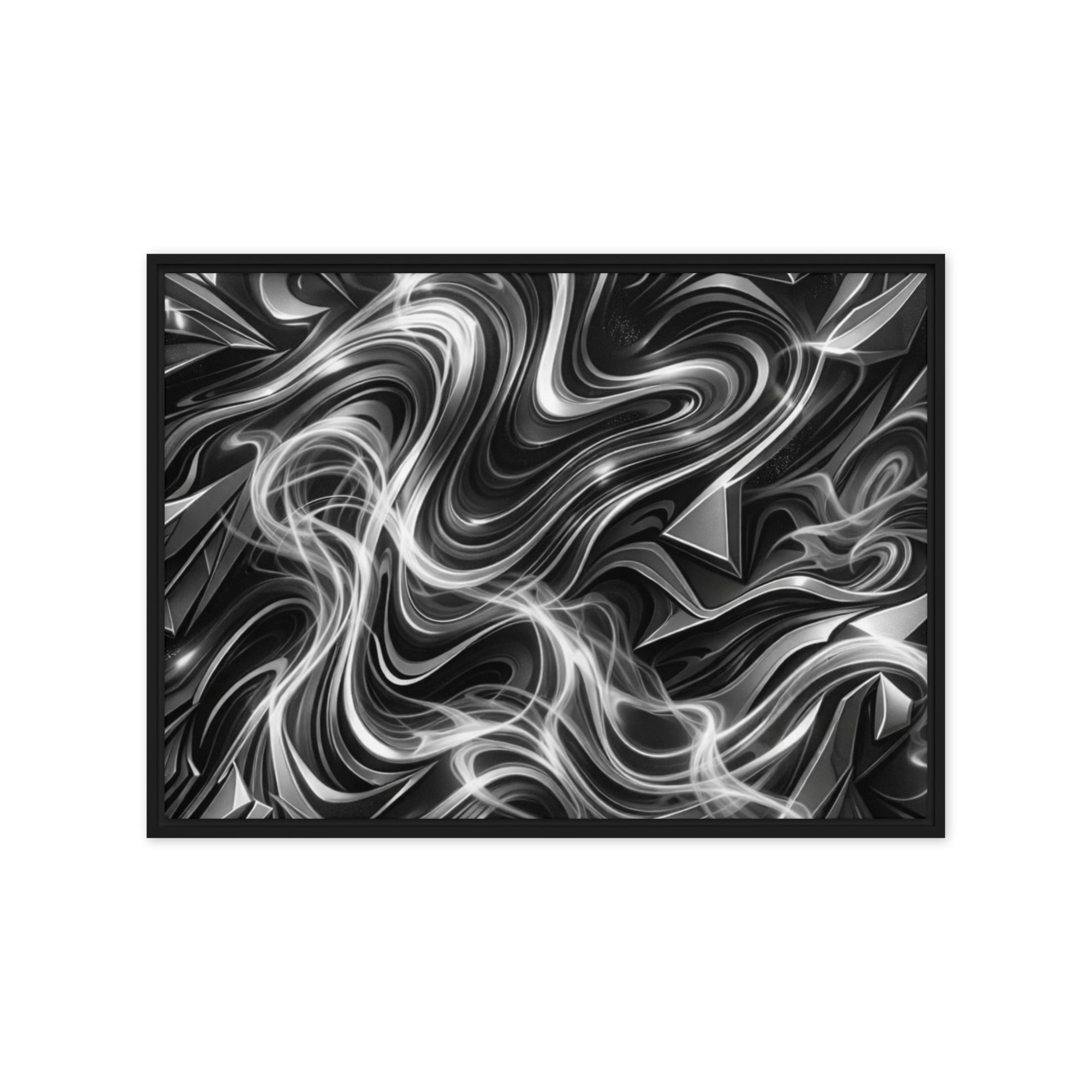 Edge framed canvas print, front view in white frame, 11 x 14 inch universal size