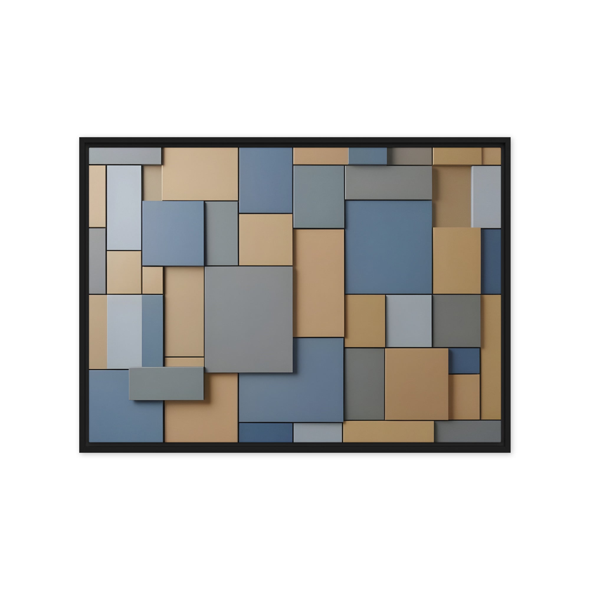 Agate framed canvas print, front view in white frame, 11 x 14 inch universal size