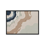 Spall framed canvas artwork with fractured stone-like layers and linear fissures, shown on white.