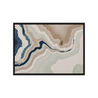 Terrace framed canvas artwork with stepped stone-like shelves and warm mineral gradients, shown on white.