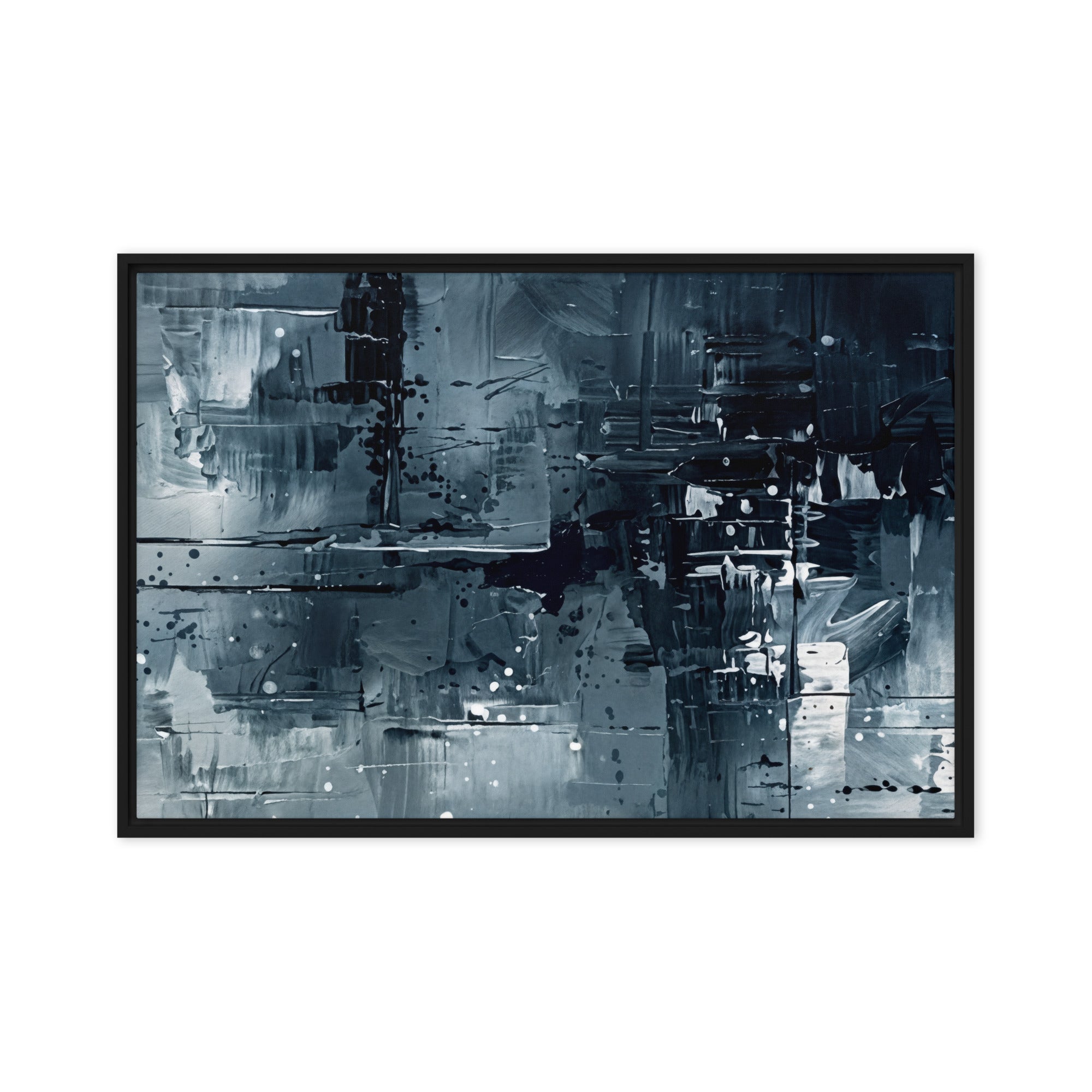 Amidst framed canvas print shown in front view in white frame, 12 x 16 inch universal size
