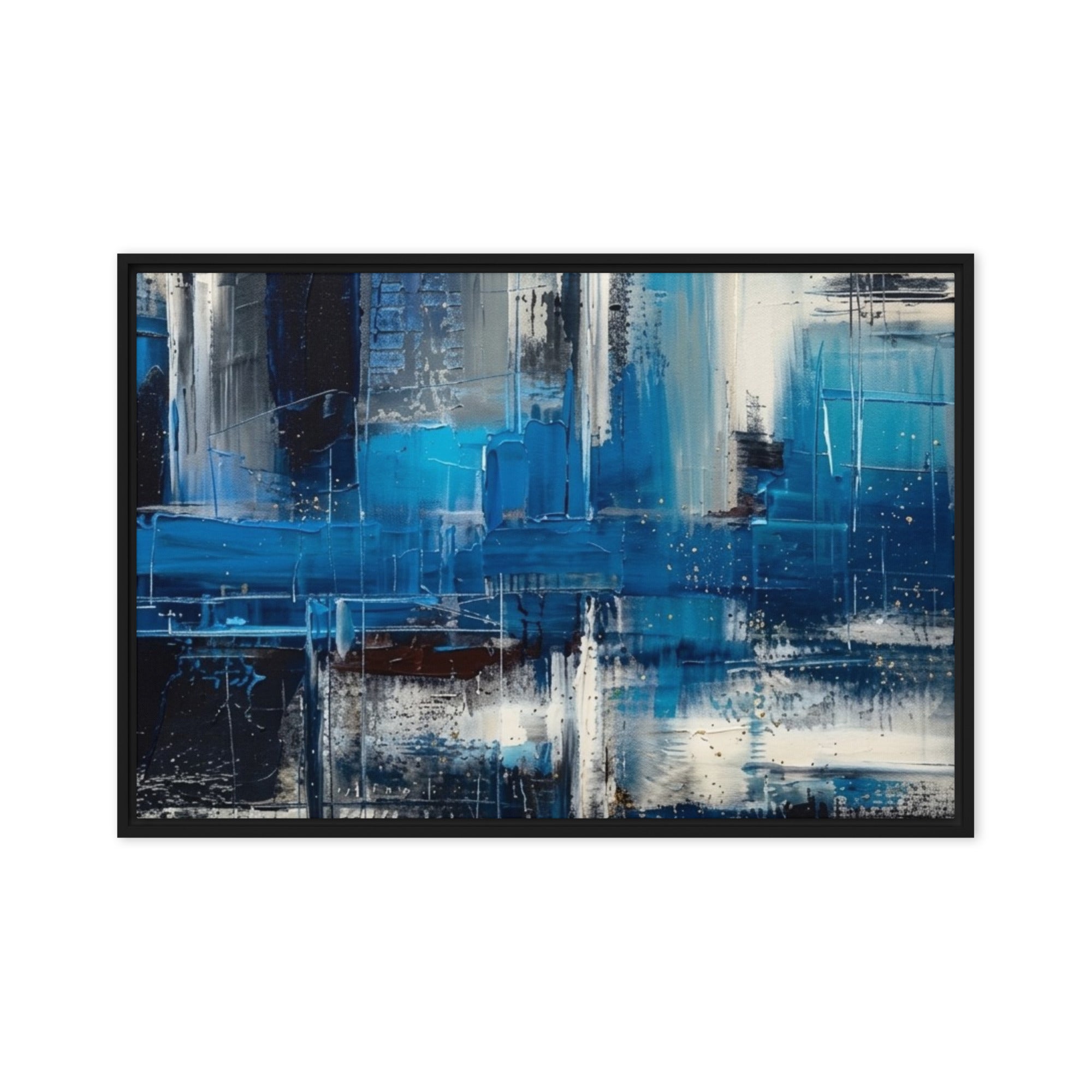 Isle framed canvas print, front view in white frame, 12 x 16 inch universal size