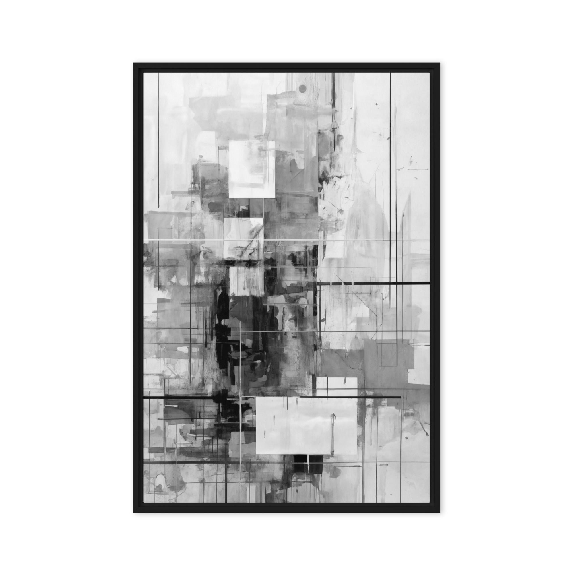 Betrayal framed canvas abstract urban product image in brown frame, 24 x 36 inch statement piece