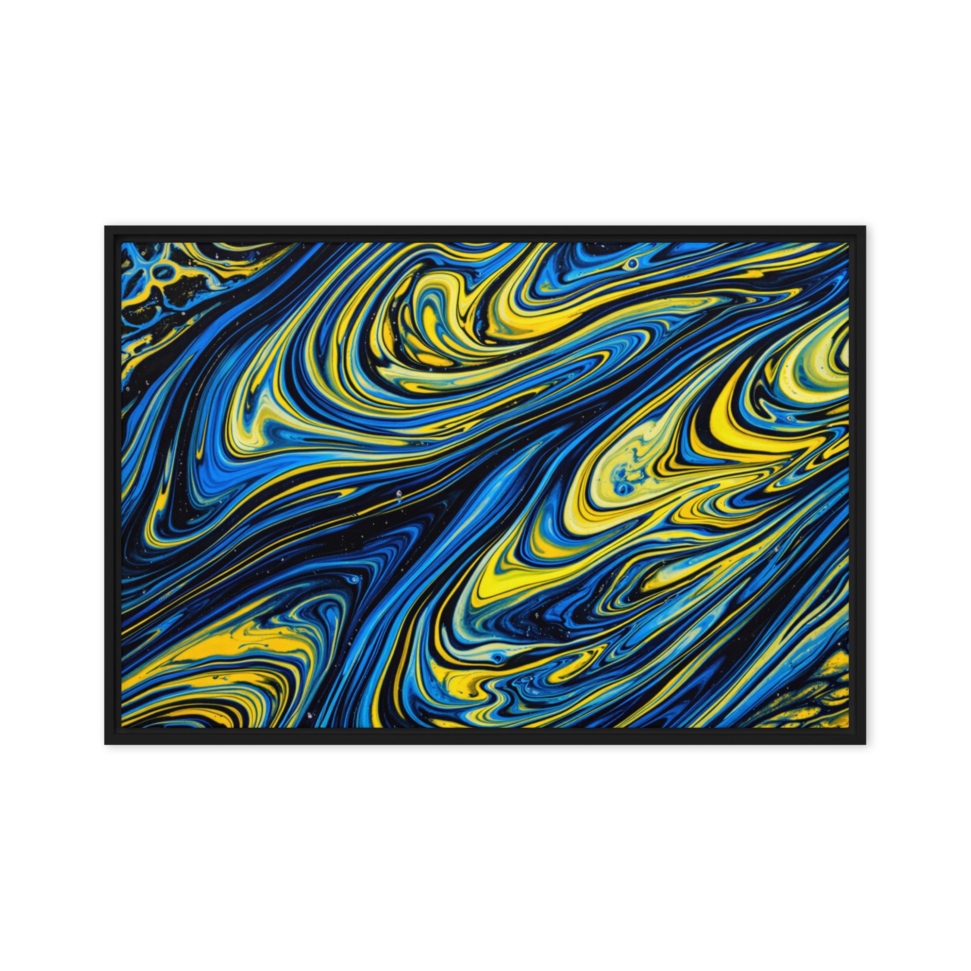 Coral framed canvas print shown in front view in white frame, 12 x 16 inch universal size