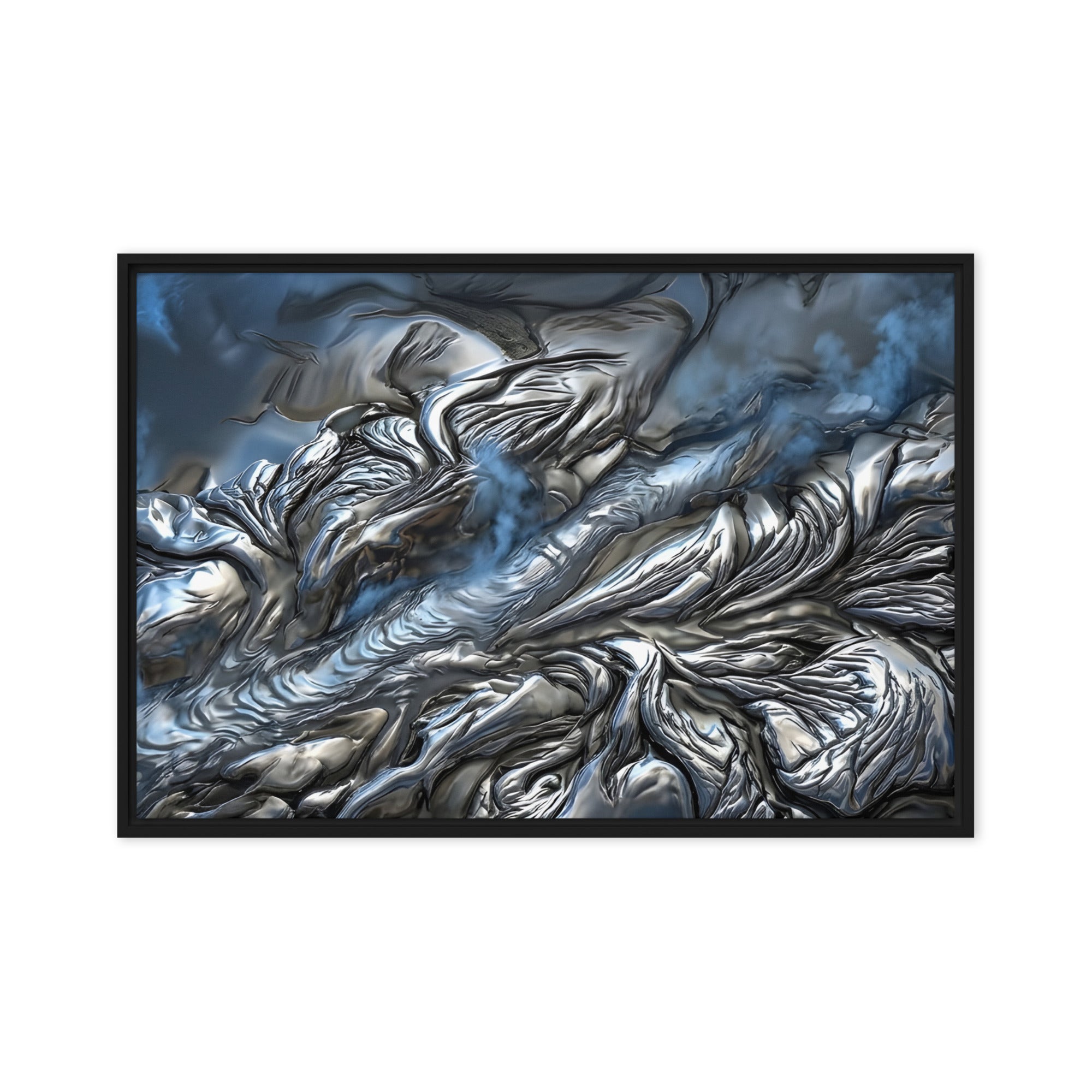 Andesite framed canvas print shown in front view in black frame, 8 x 10 inch universal size