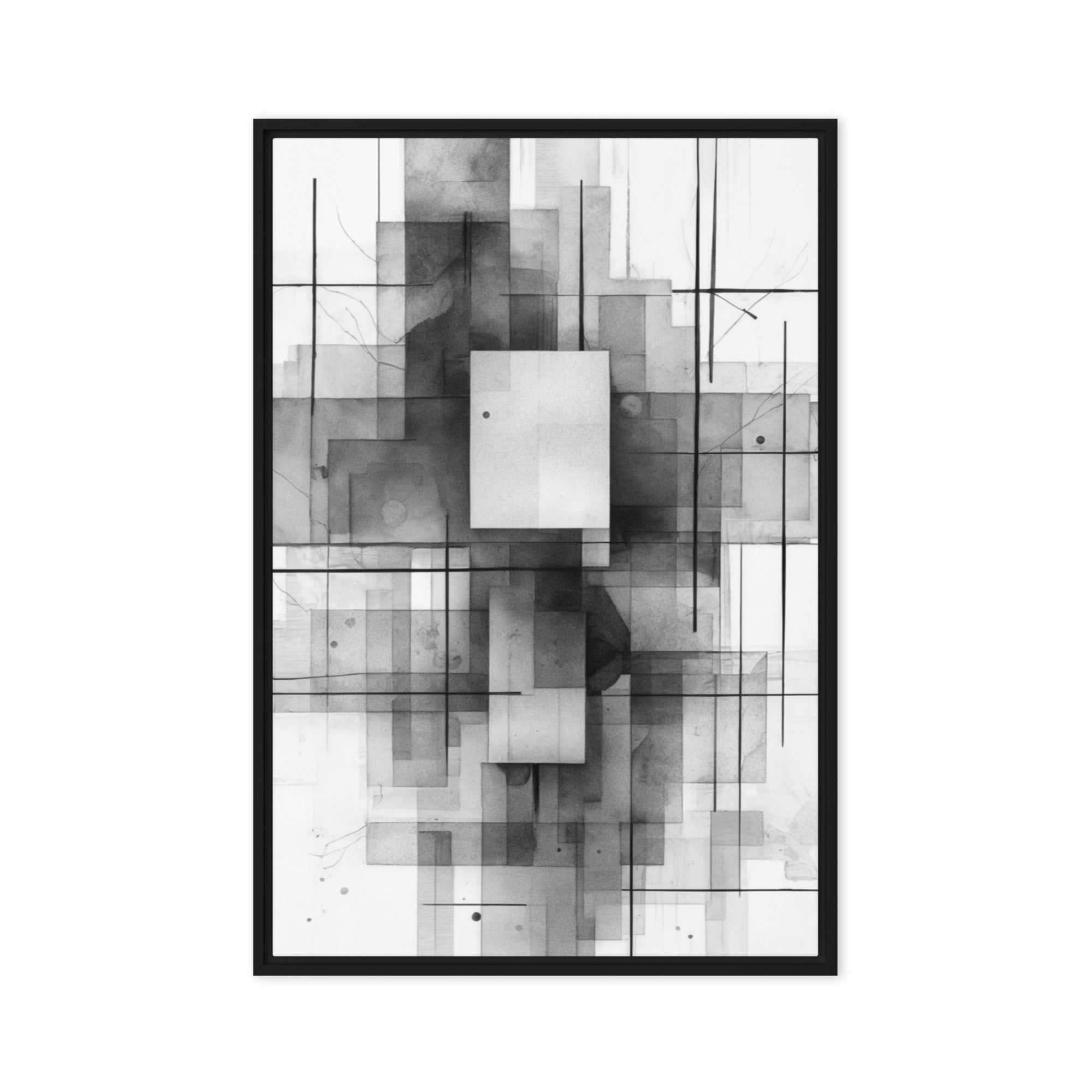Late framed canvas print shown in front view in white frame, 8 x 10 inch universal size