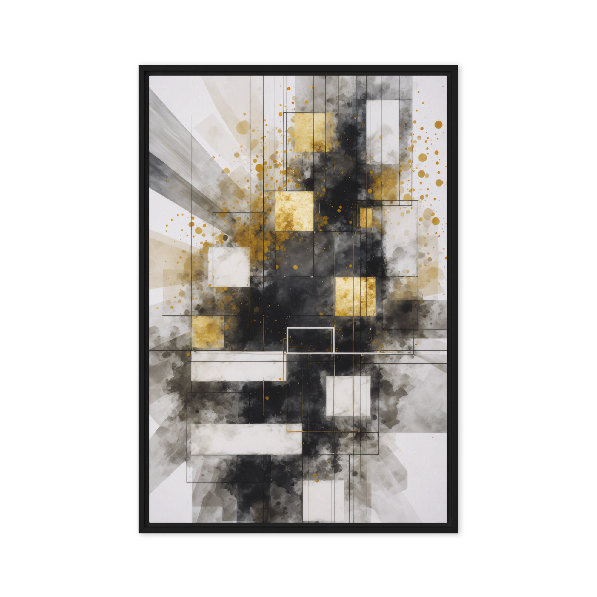 Oriana framed canvas print shown in front view in black frame, 8 x 10 inch universal size