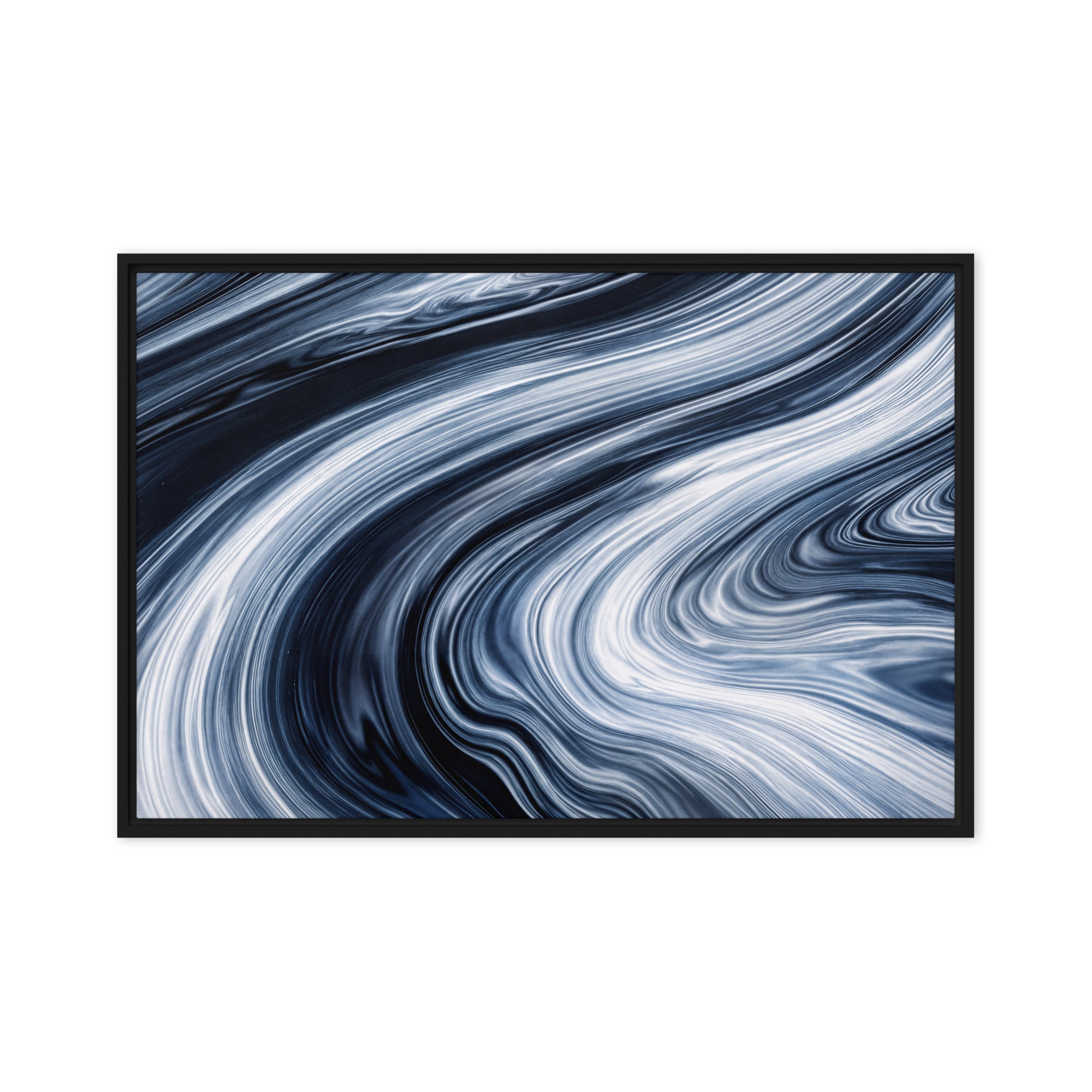 Vortex framed canvas print shown in front view in white frame, 12 x 16 inch universal size