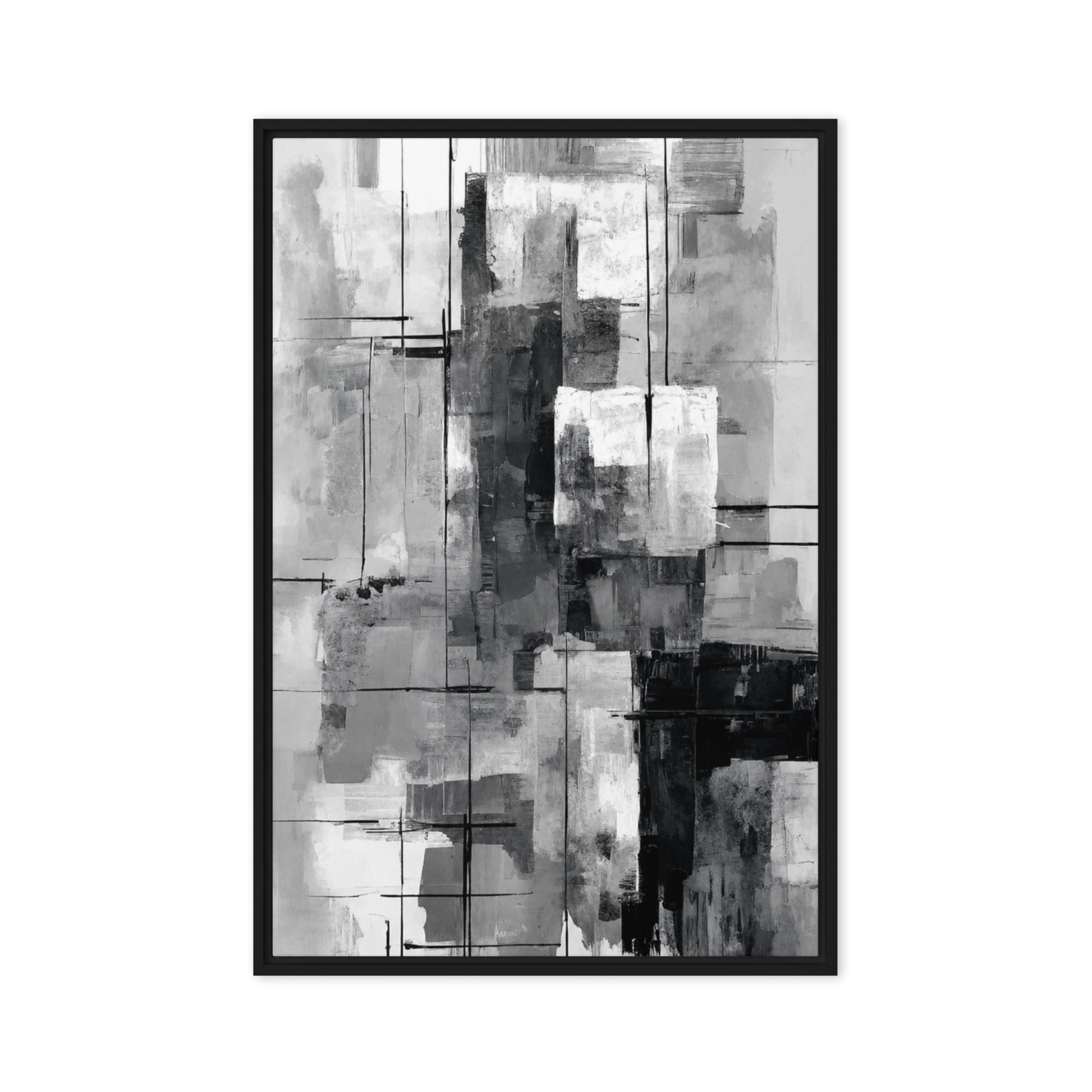 Align framed canvas print shown in front view in white frame, 12 x 16 inch universal size