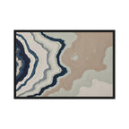 Karst framed canvas artwork with limestone-like textures and deep charcoal shadows, shown on white.