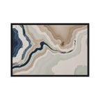 Terrace framed canvas artwork with stepped stone-like shelves and warm mineral gradients, shown on white.