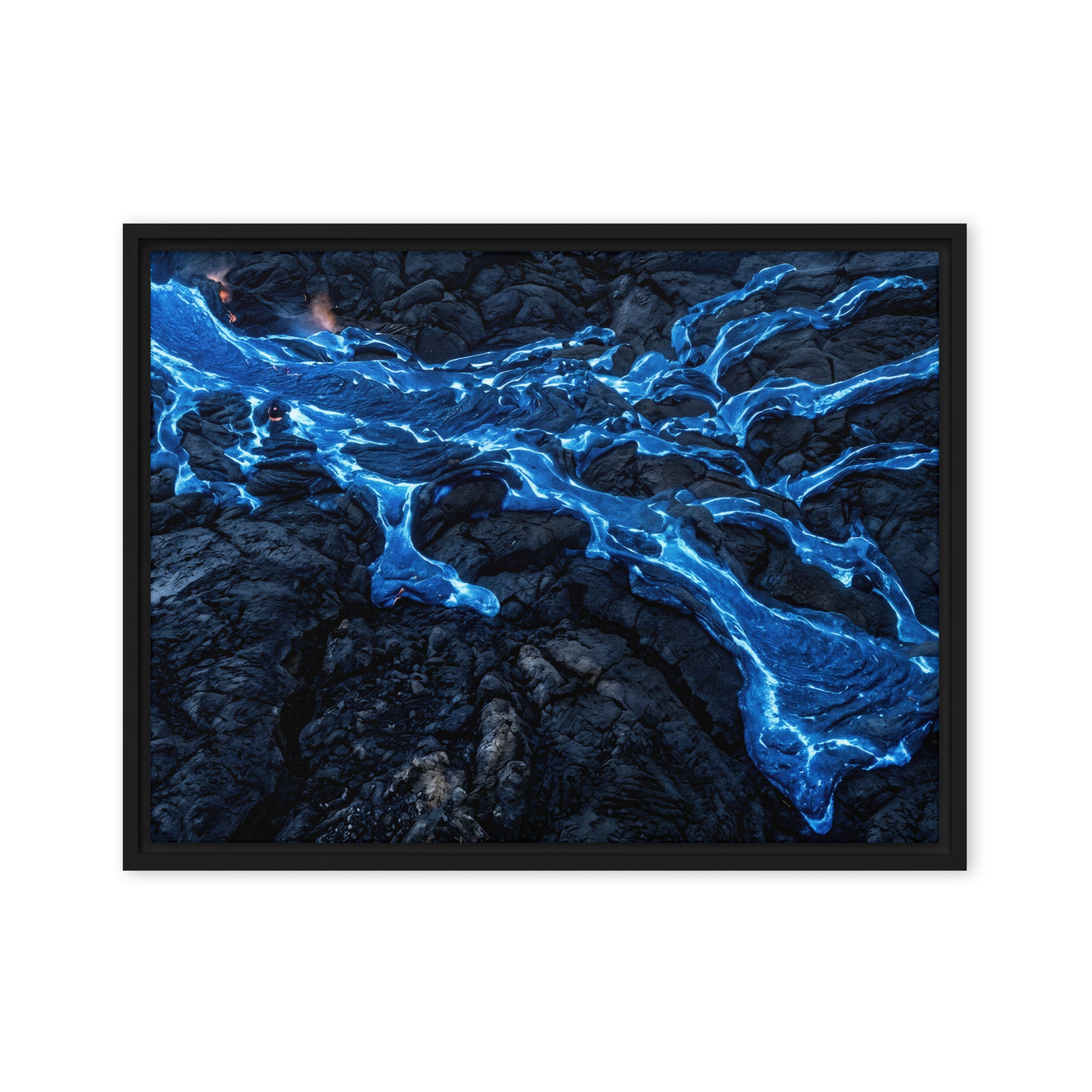 Scoria framed canvas print wall display image in white frame, 16 x 20 inch universal size