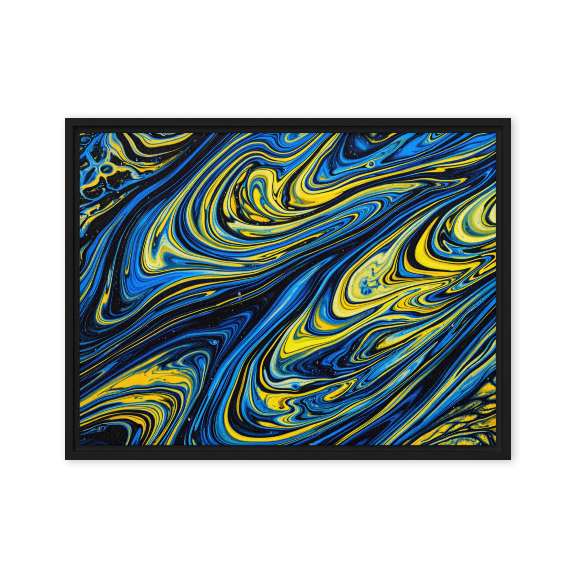 Coral framed canvas print wall display image in white frame, 16 x 20 inch universal size