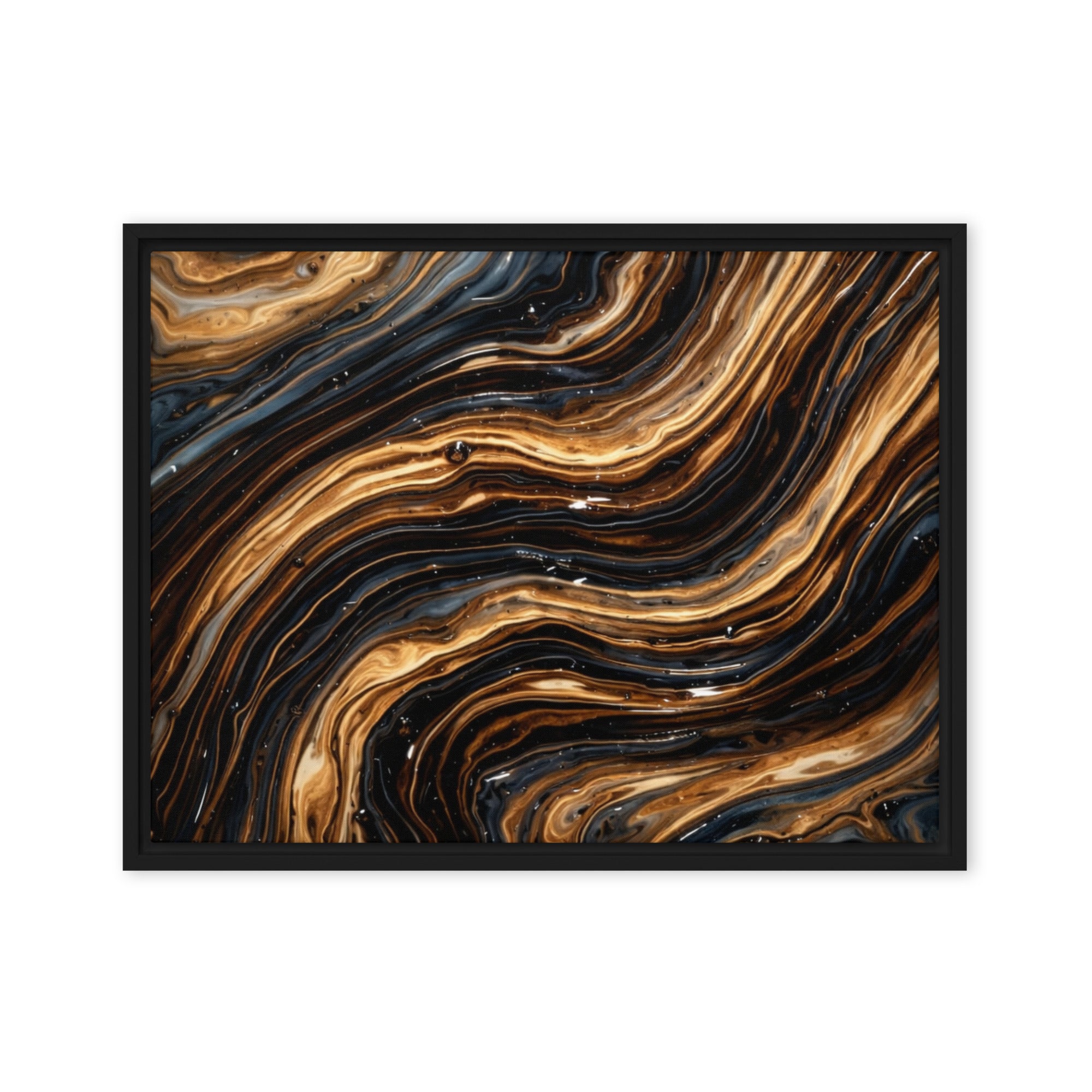 Amber framed canvas print wall display image in white frame, 16 x 20 inch universal size