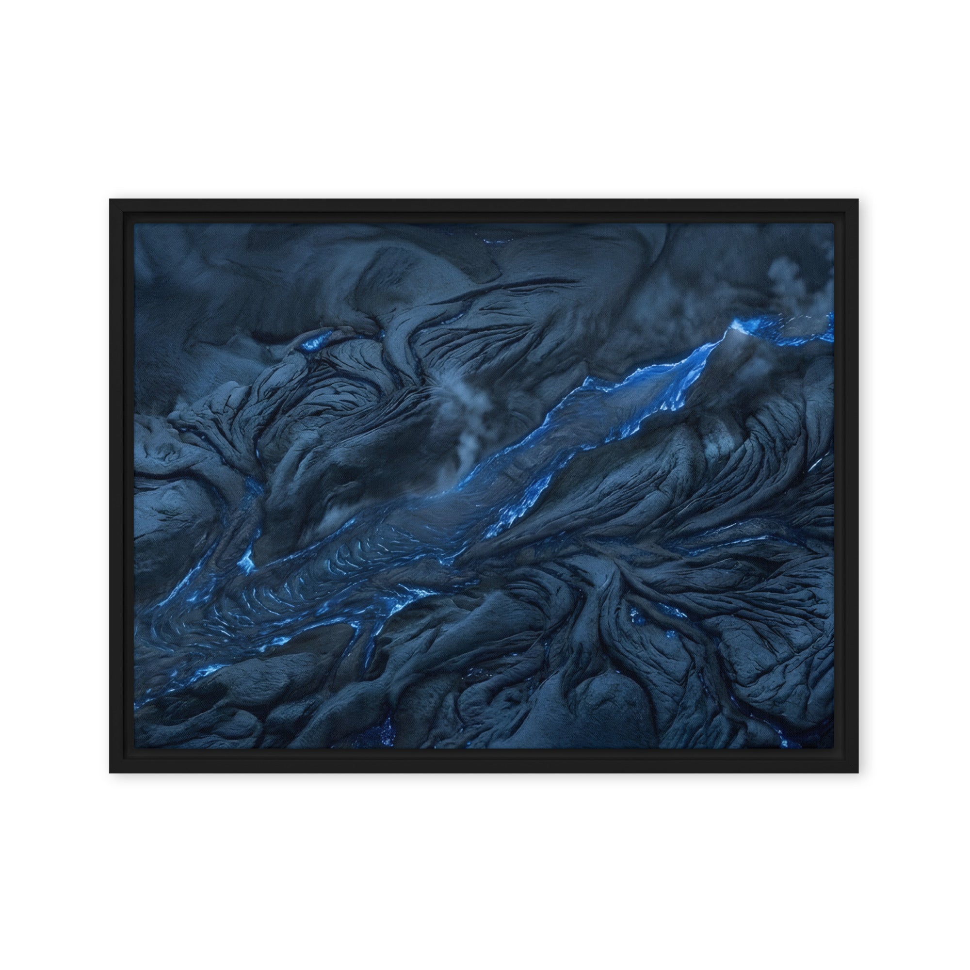 Vent framed canvas print product mockup in white frame, 18 x 24 inch large size