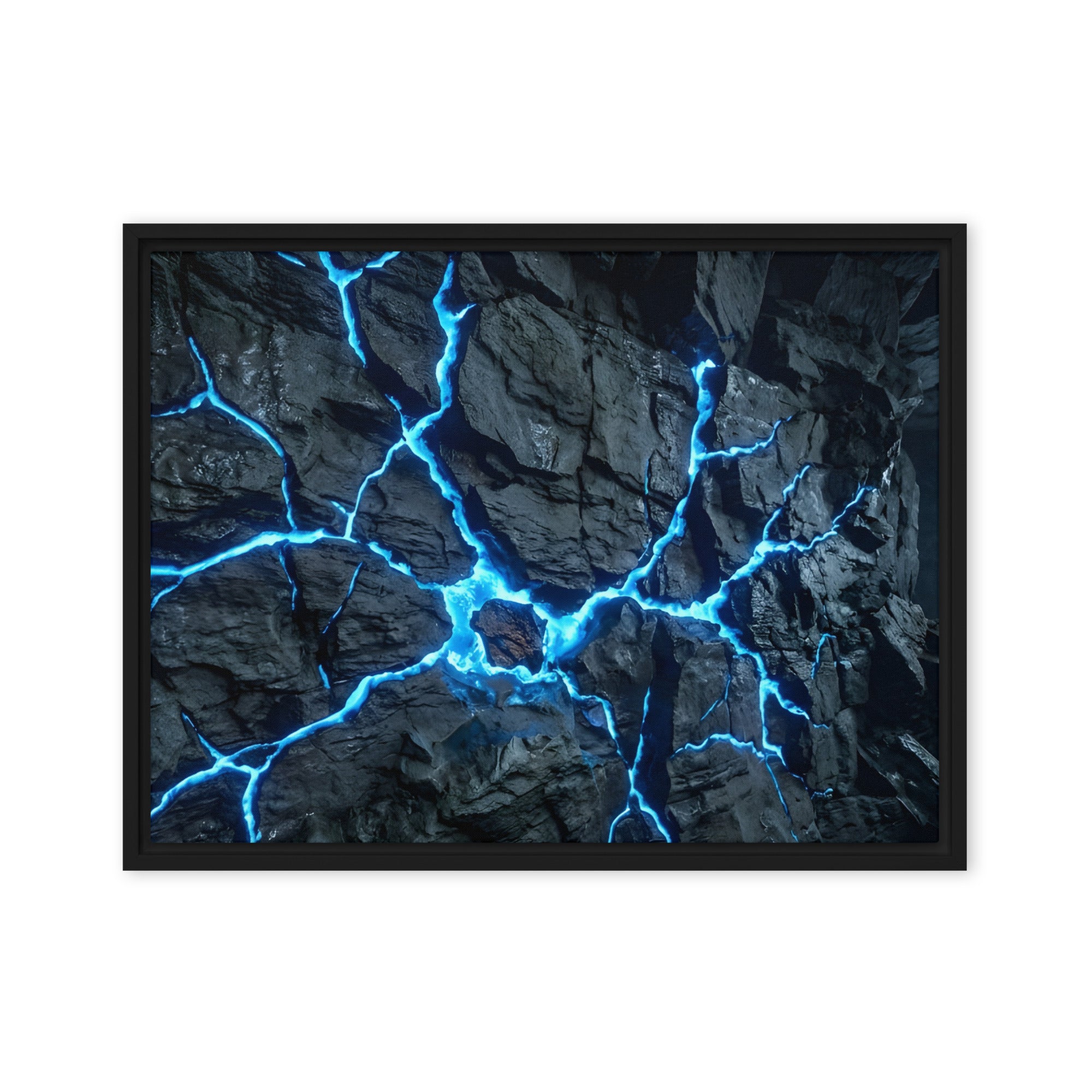 Vesicle wall art product image as a framed canvas print in black frame, 9 x 12 inch universal size