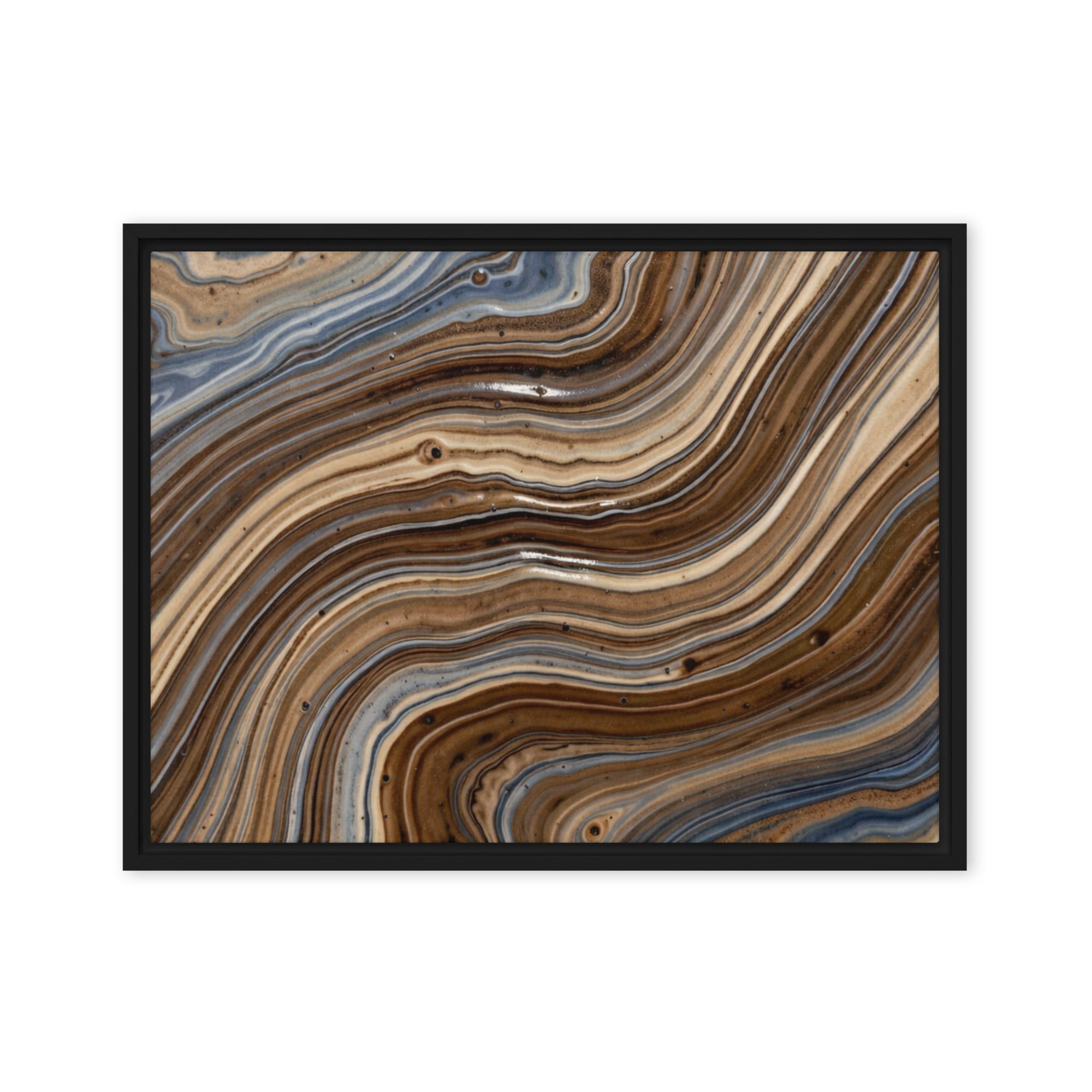 Dunes framed canvas print product mockup in white frame, 18 x 24 inch large size