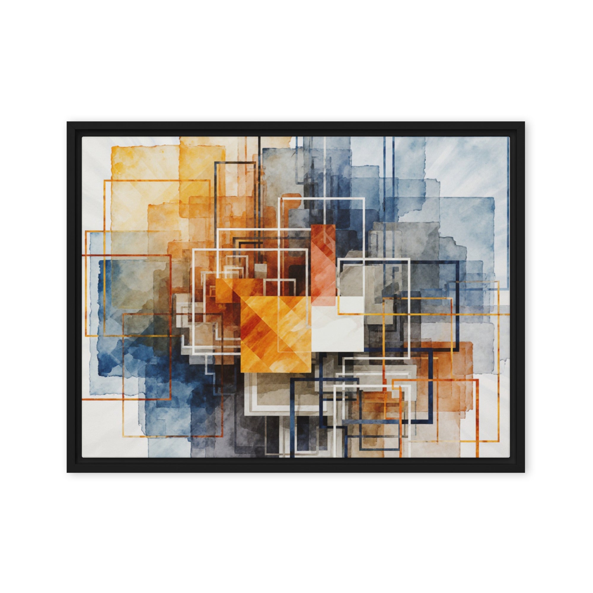 Reticle framed canvas print wall display image in white frame, 16 x 20 inch universal size